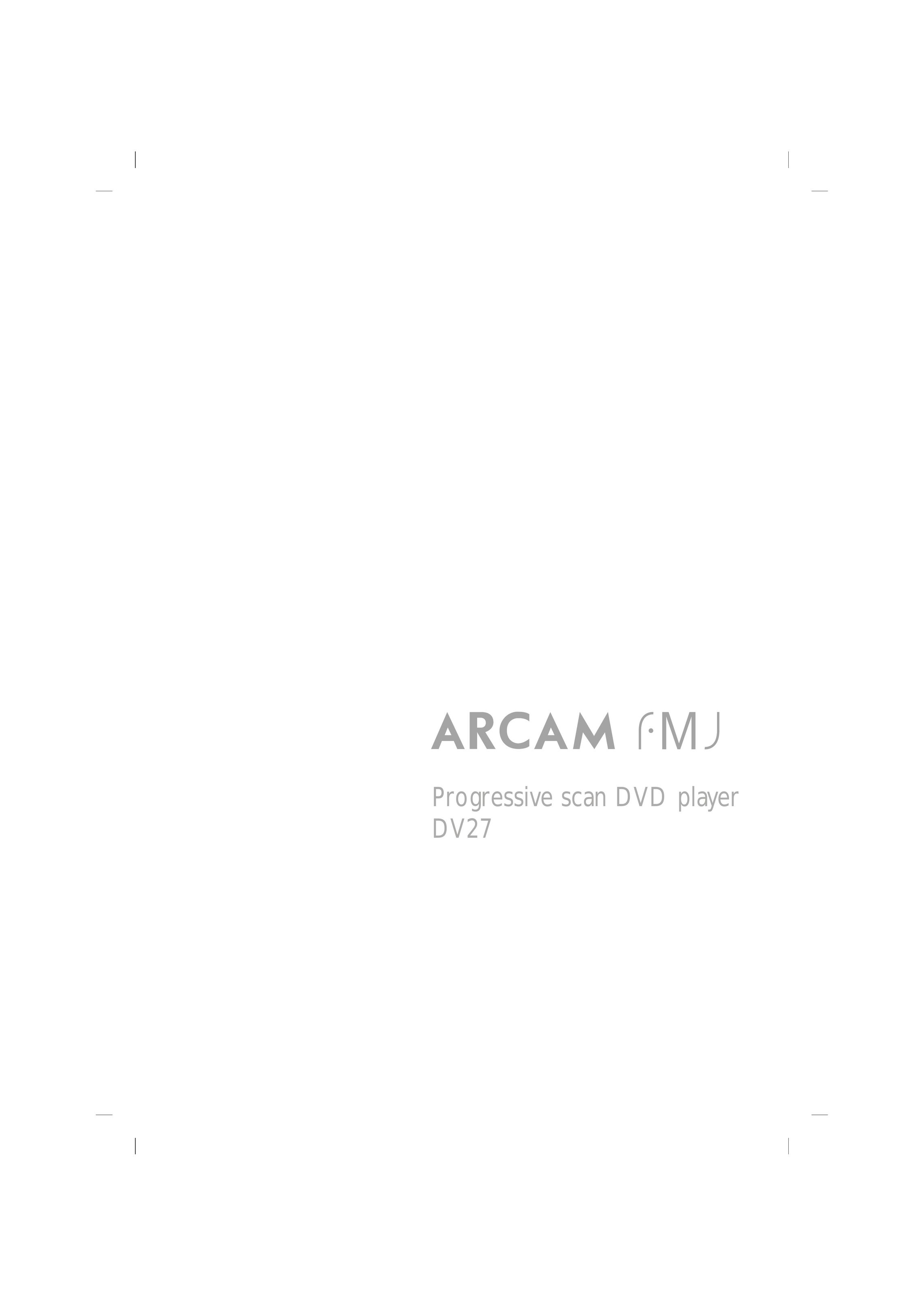 Arcam DV27 DVD Player User Manual