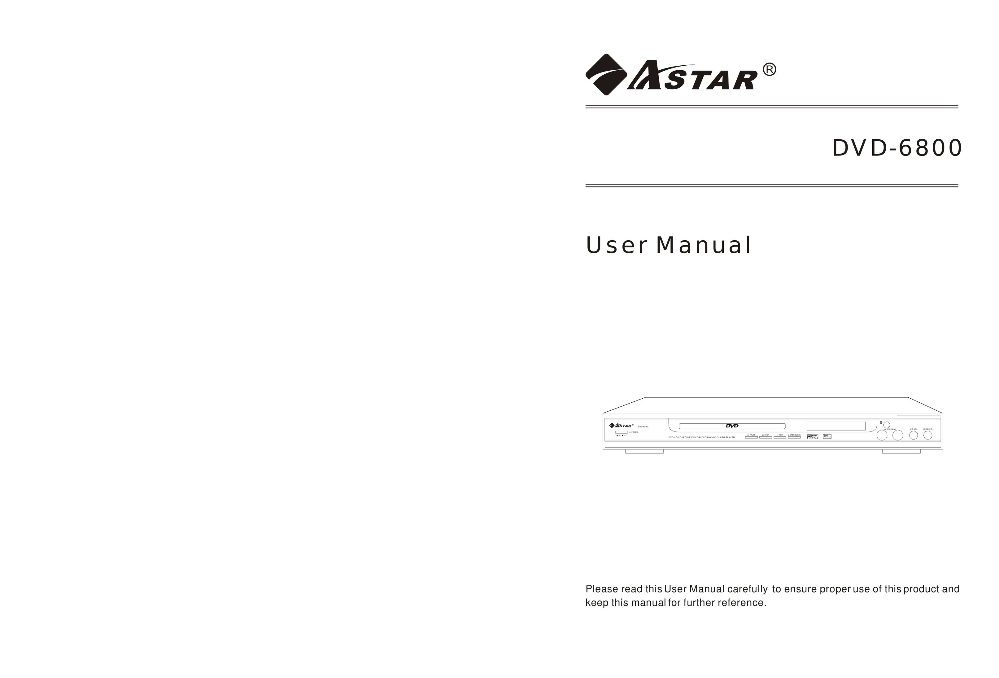 Astar electronic DVD-6800 DVD Player User Manual