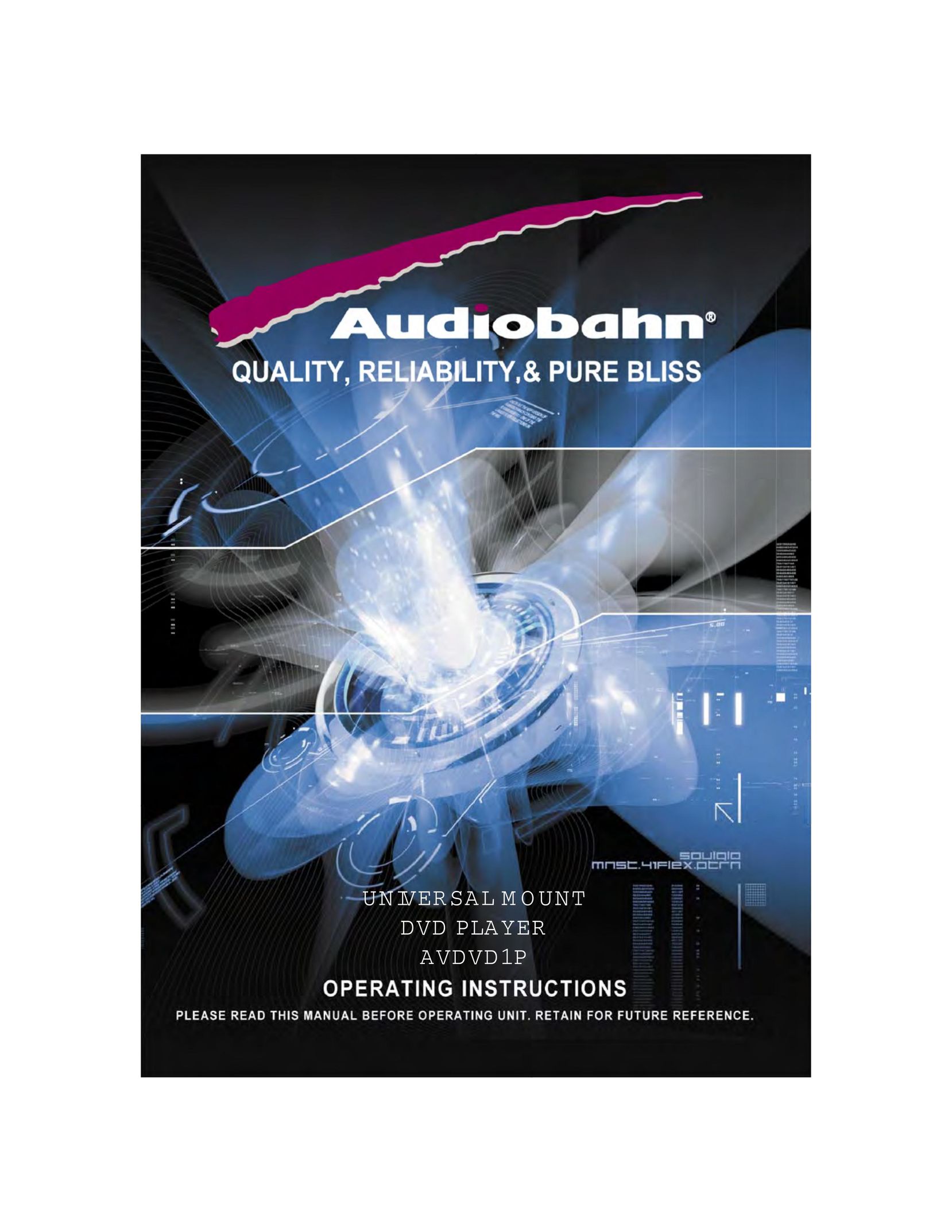 AudioBahn AVDVD1P DVD Player User Manual