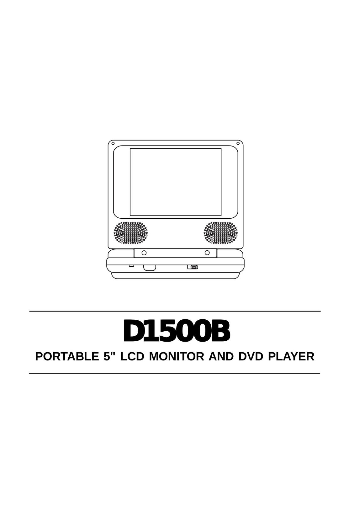 Audiovox D1500B DVD Player User Manual