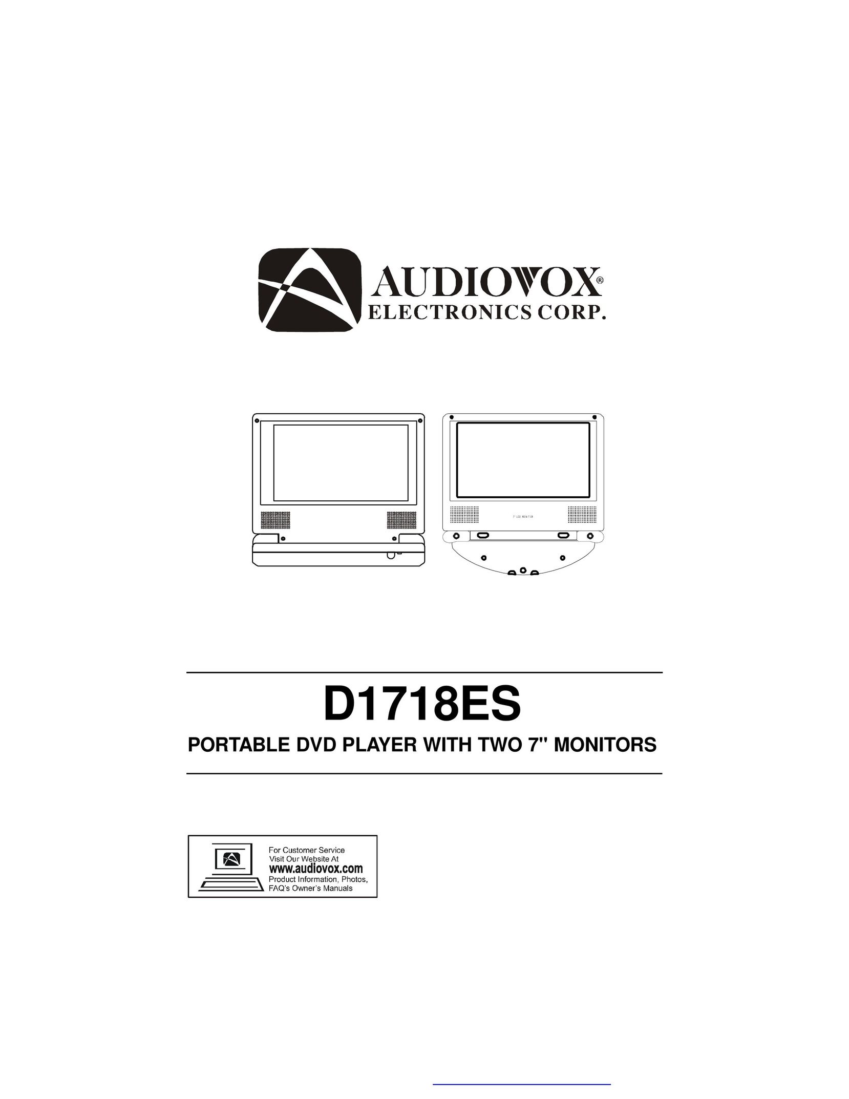 Audiovox D1718ES DVD Player User Manual