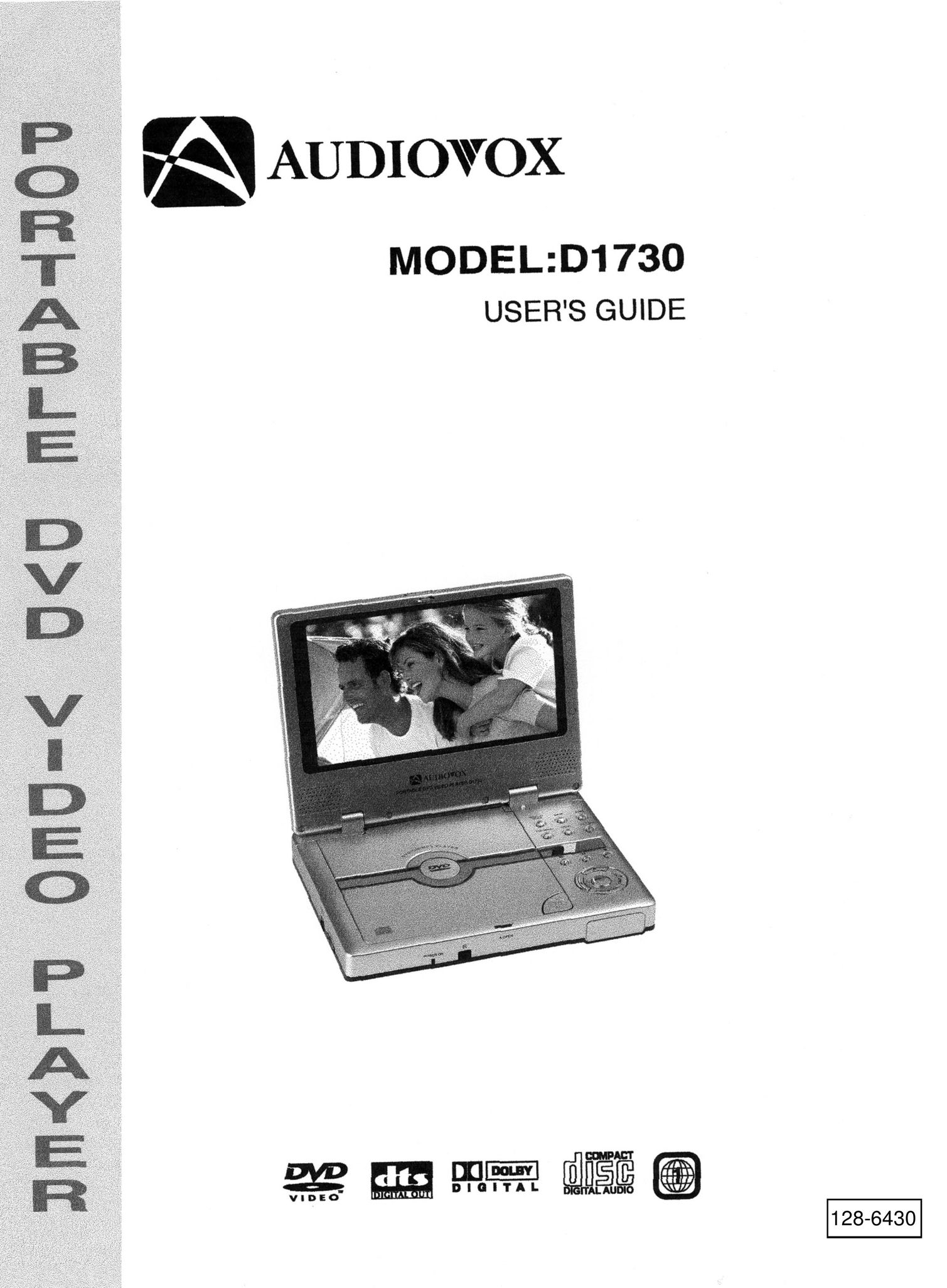 Audiovox D1730 DVD Player User Manual