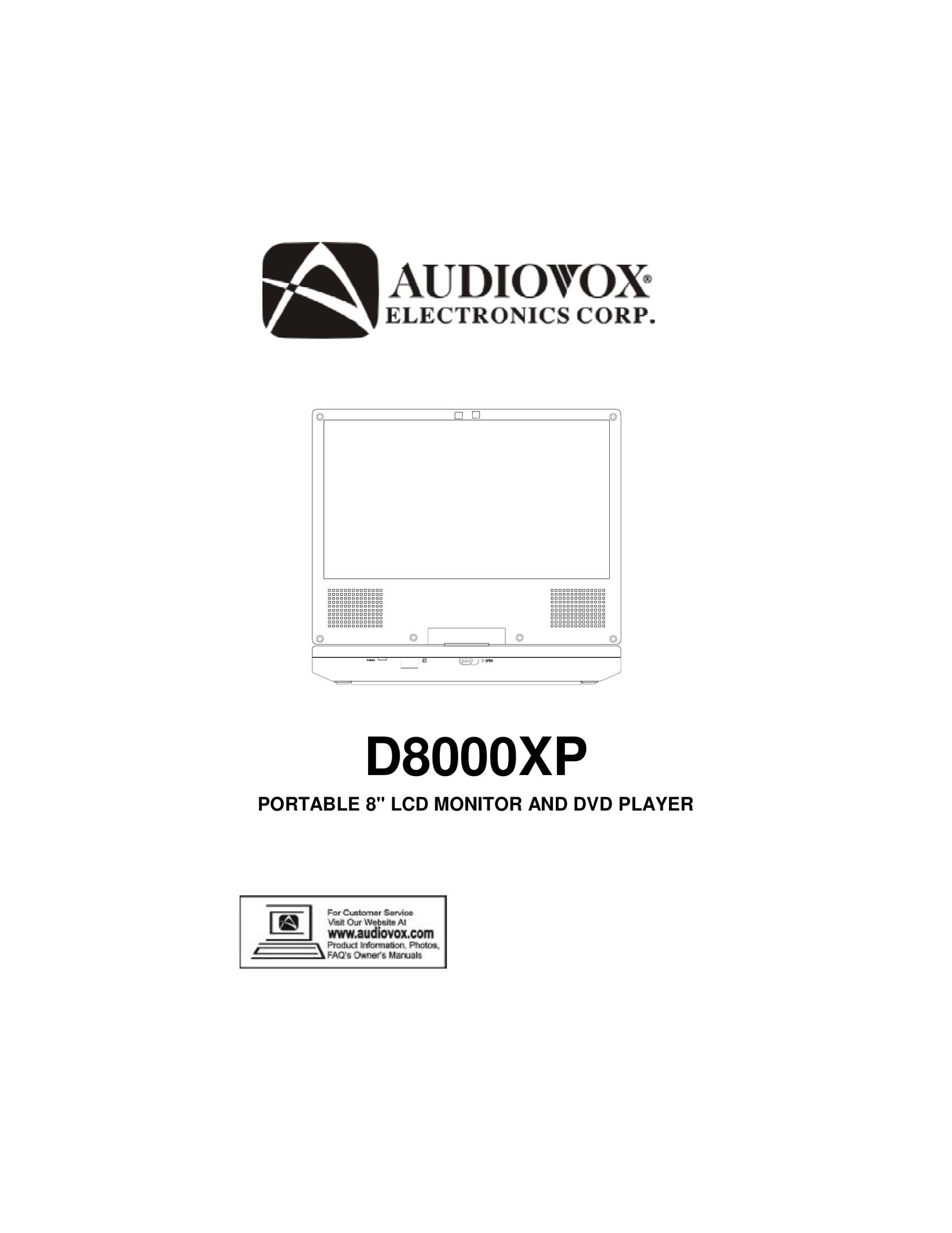 Audiovox D8000XP DVD Player User Manual