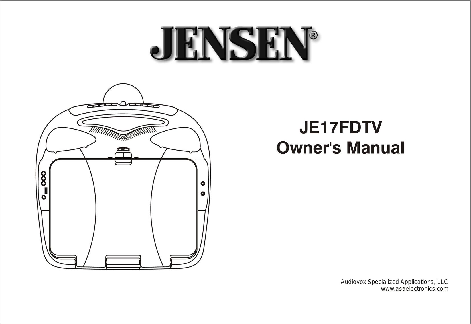Audiovox Jensen JE17FDTV DVD Player User Manual