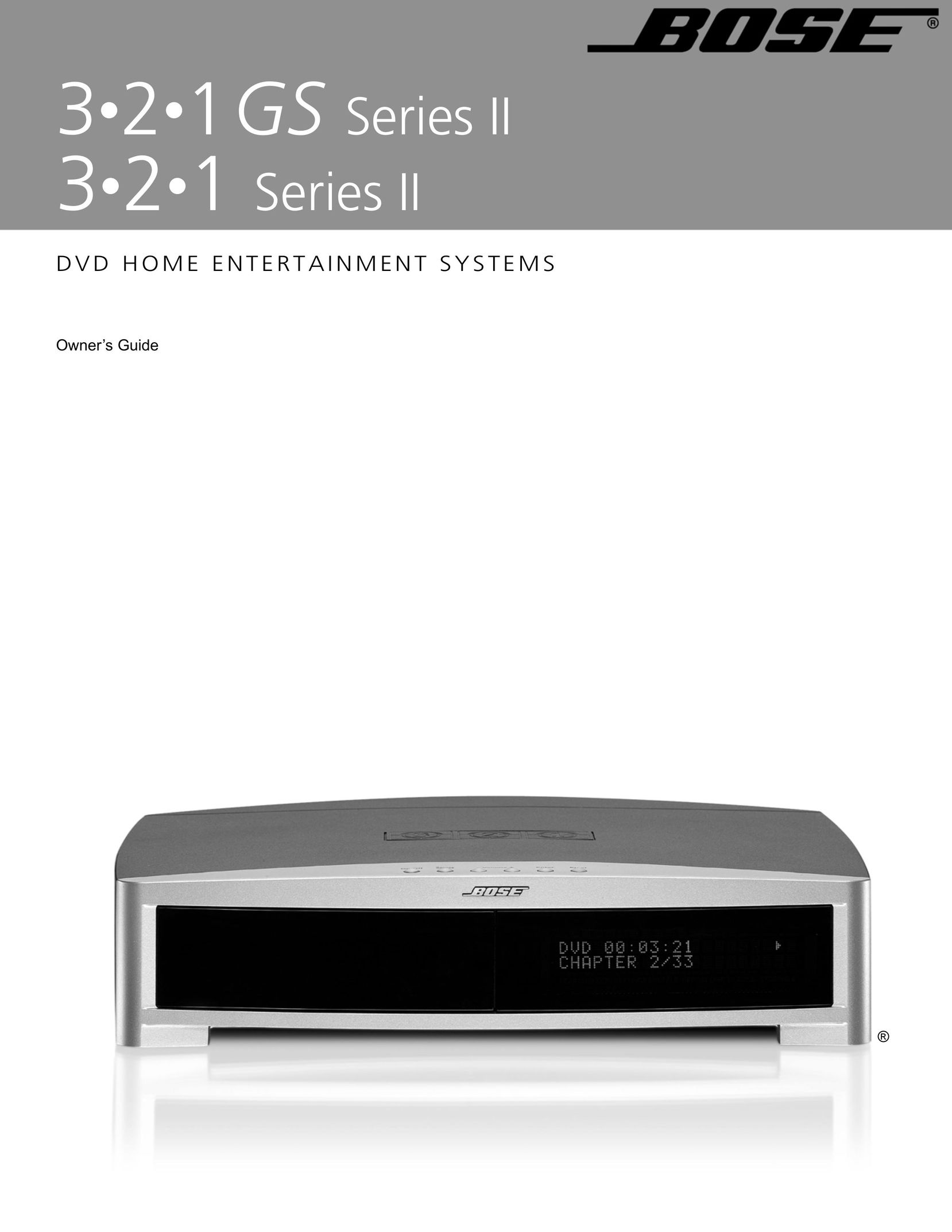 Bose 321 Series II DVD Player User Manual