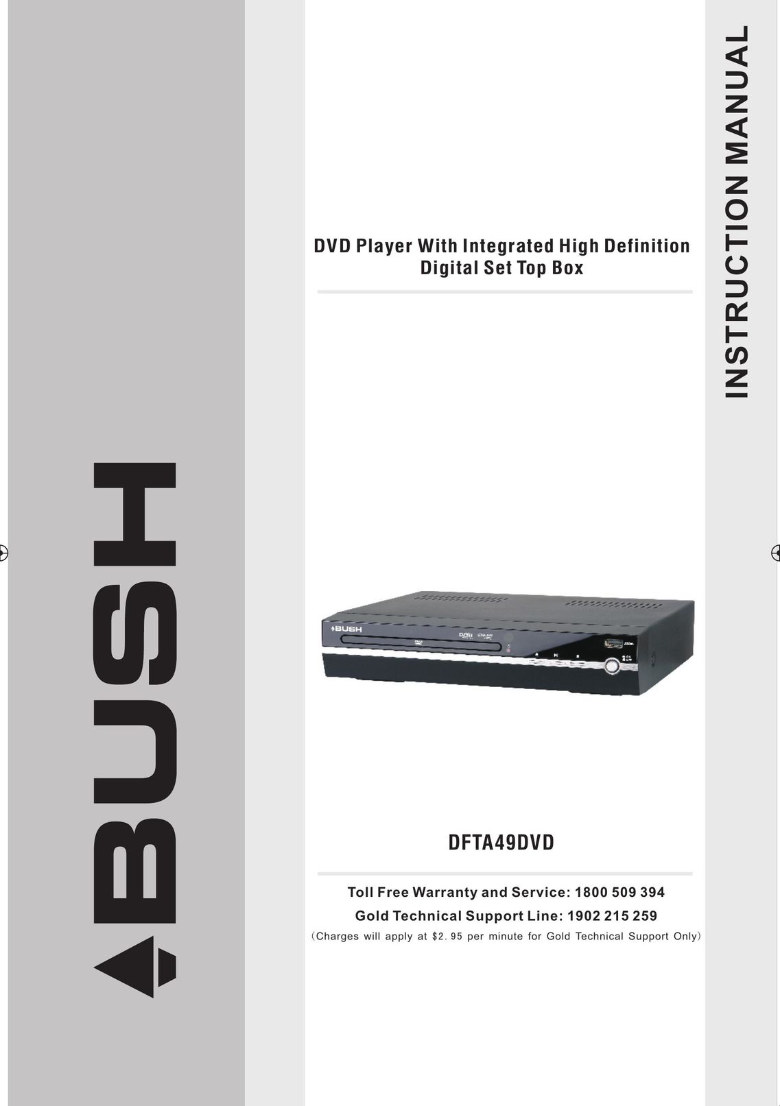 Bush DFTA49DVD DVD Player User Manual