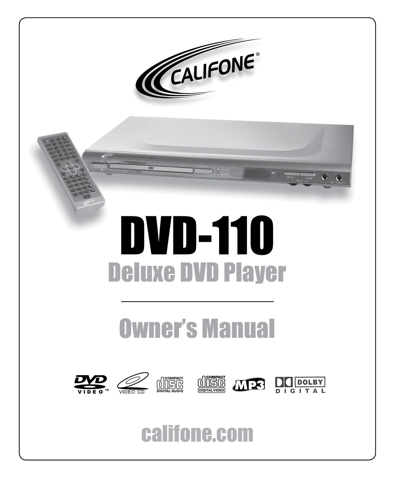 Califone DVD-110 DVD Player User Manual