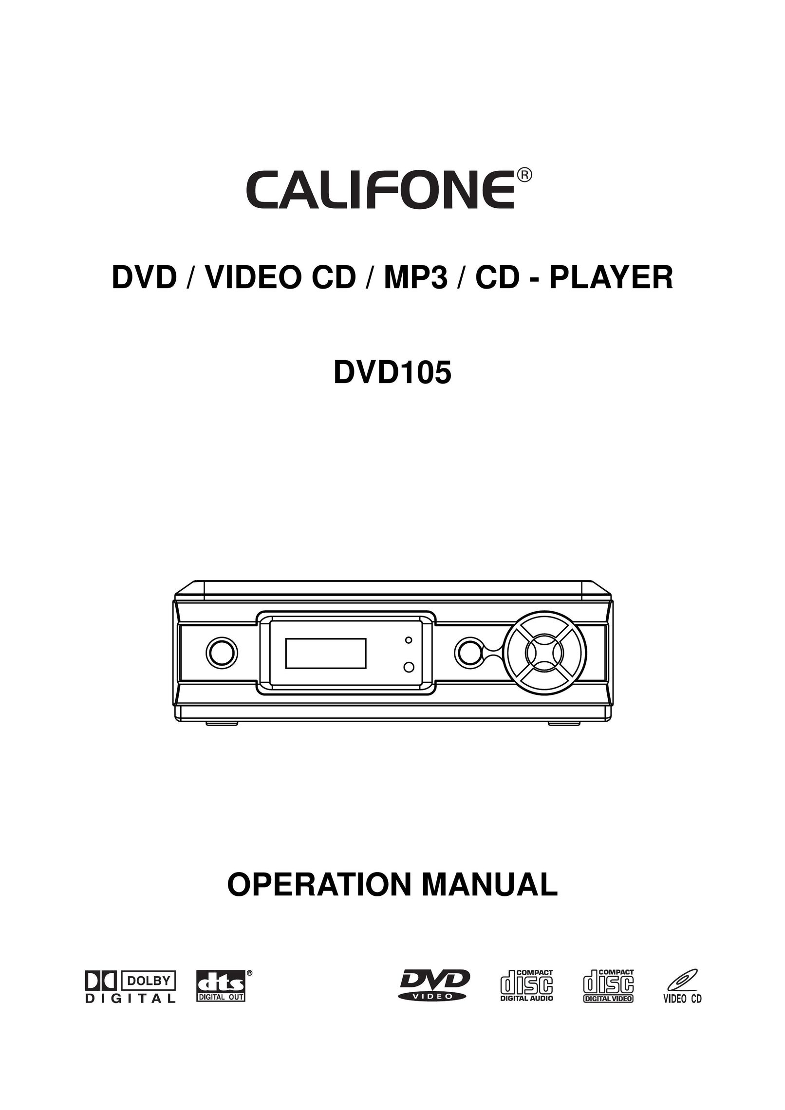 Califone DVD105 DVD Player User Manual