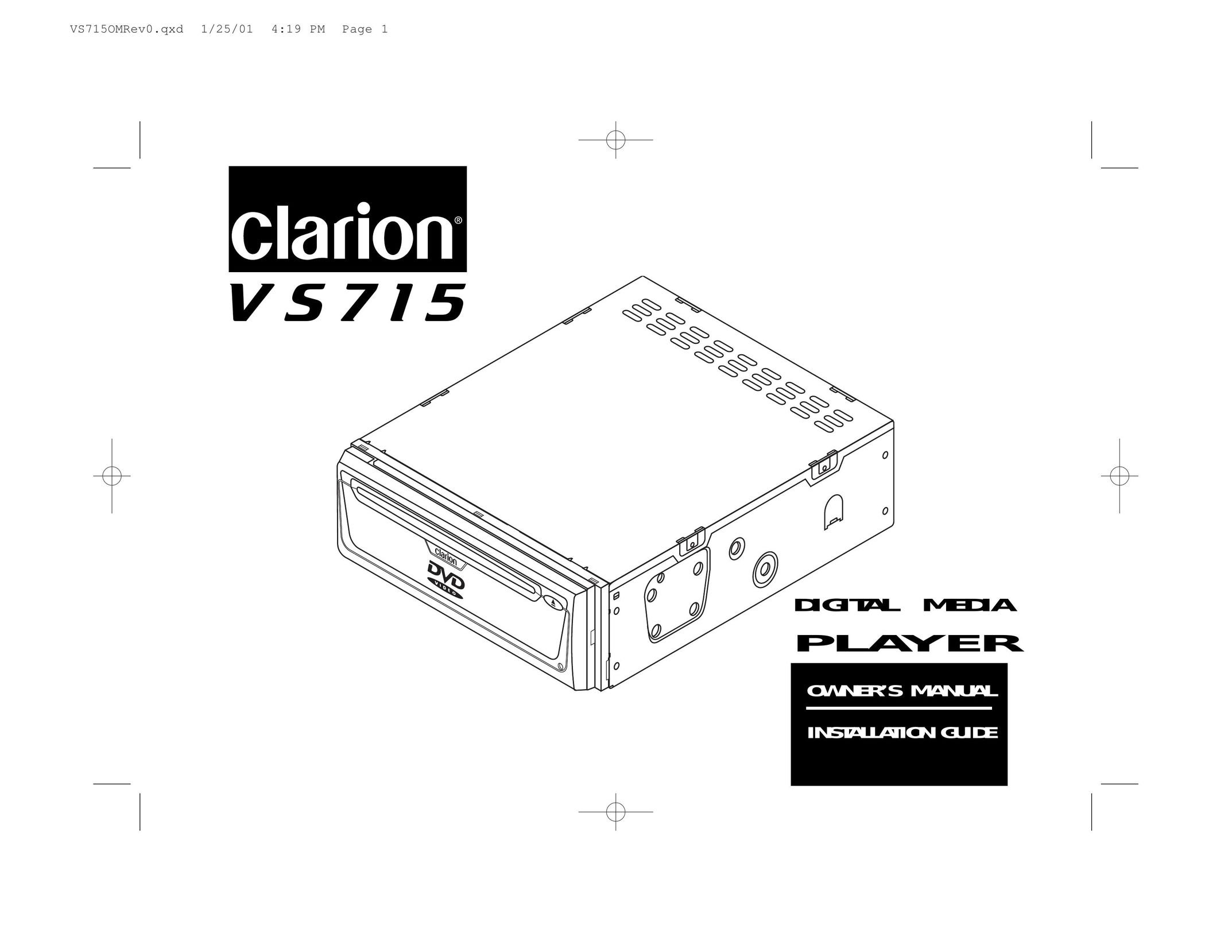 Clarion VS715 DVD Player User Manual