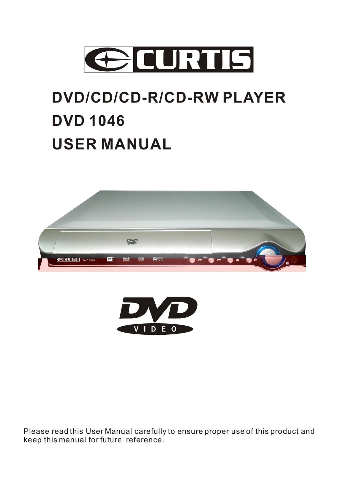 Curtis DVD1046 DVD Player User Manual