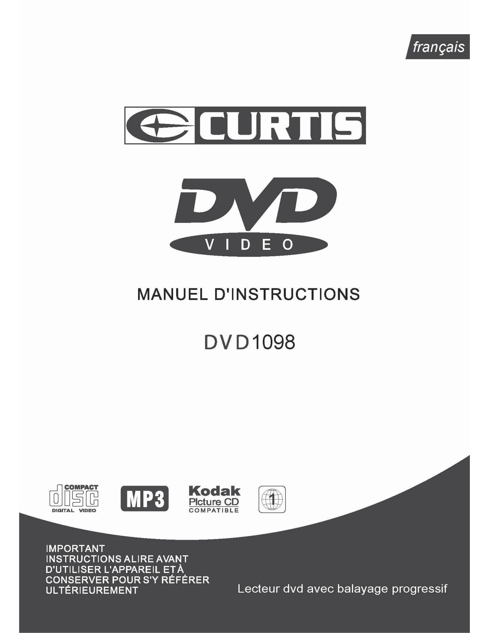 Curtis DVD1098 DVD Player User Manual