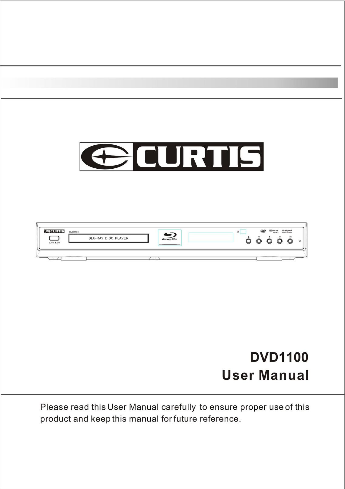 Curtis DVD1100 DVD Player User Manual