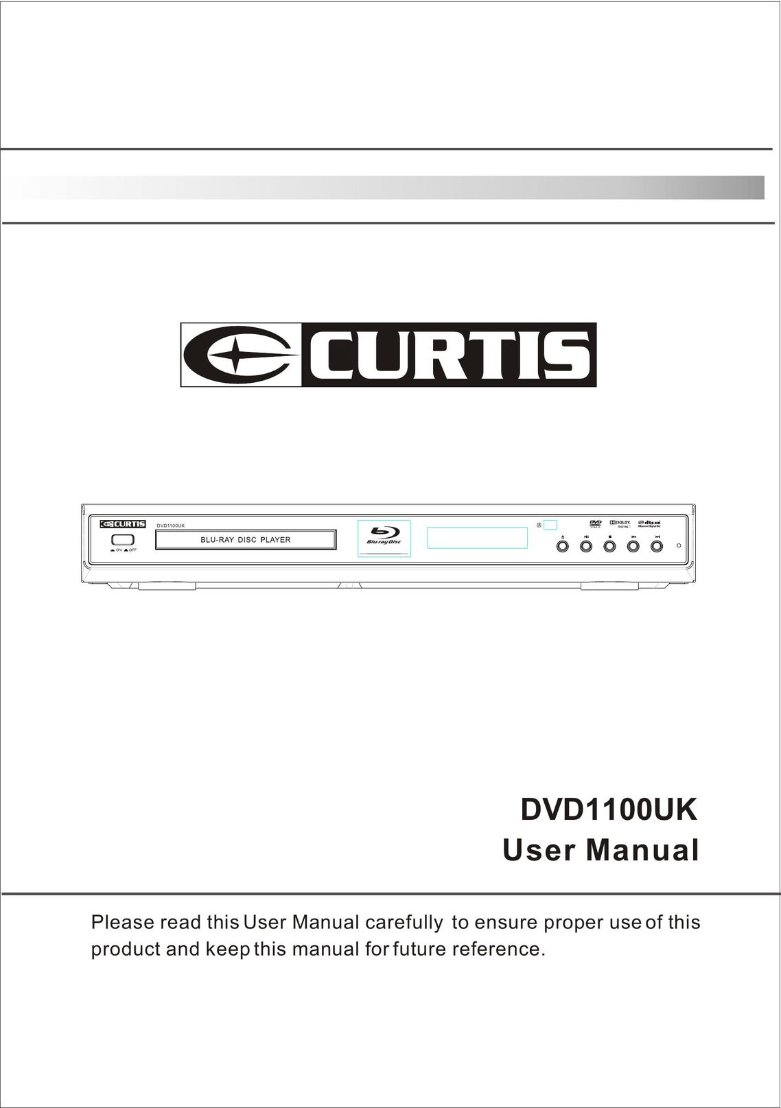Curtis DVD1100UK DVD Player User Manual