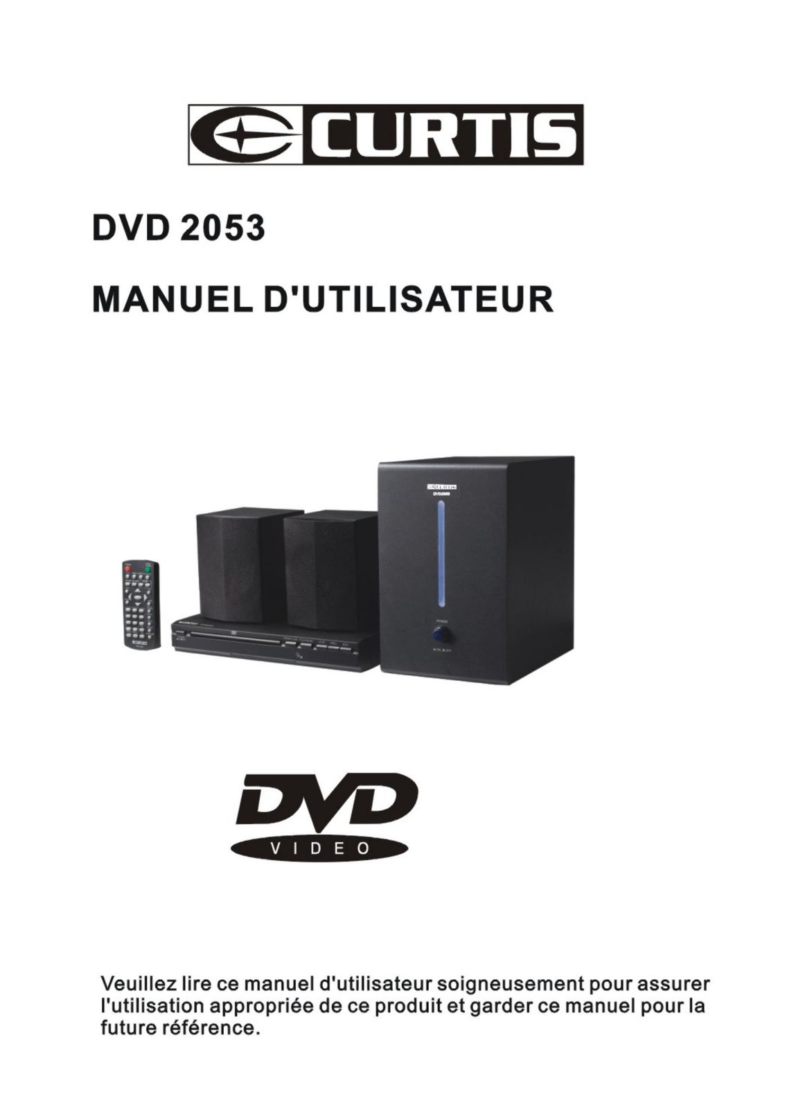 Curtis DVD2053 DVD Player User Manual