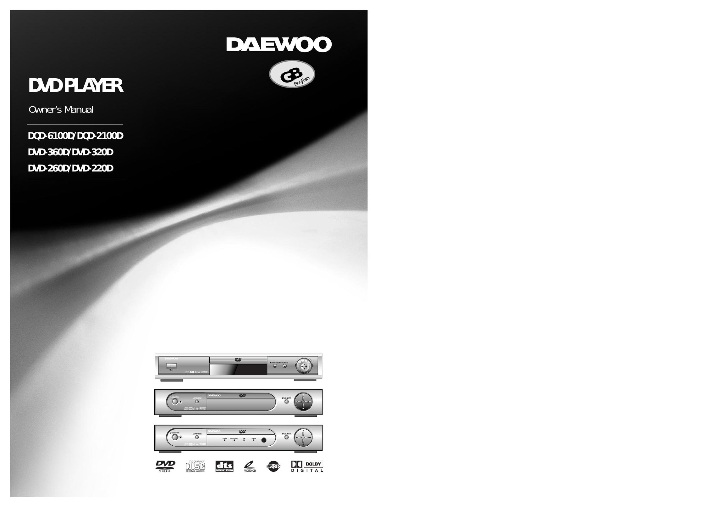 Daewoo DQD-6100D, DQD-2100D DVD Player User Manual
