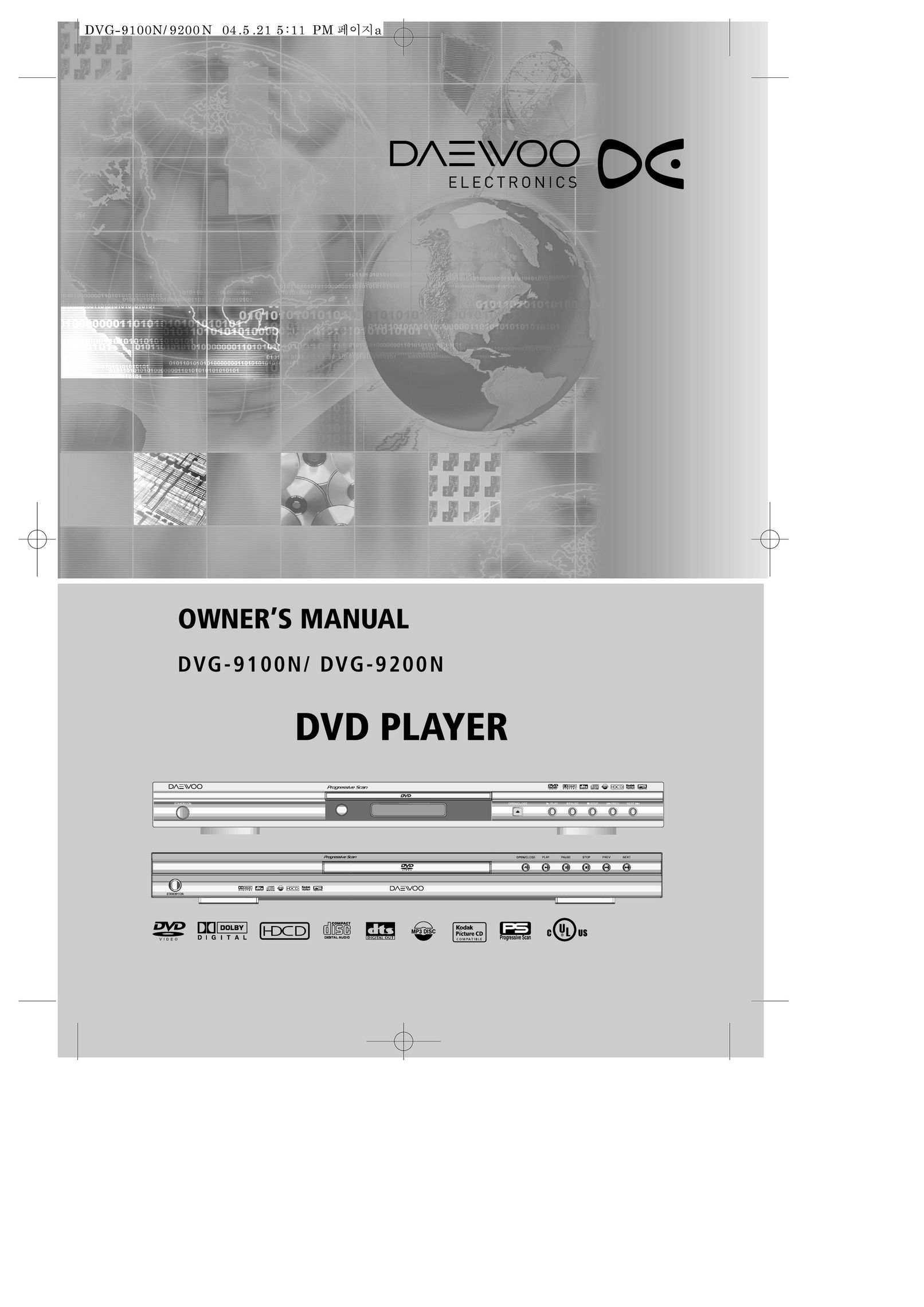 Daewoo DVG-9100N DVD Player User Manual