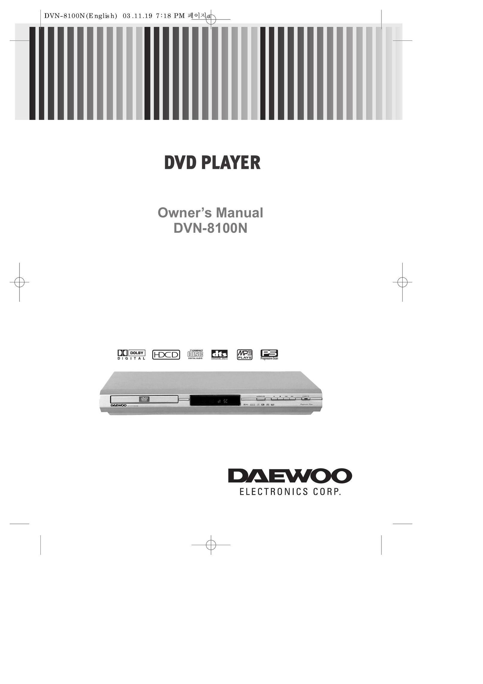 Daewoo DVN-8100N DVD Player User Manual