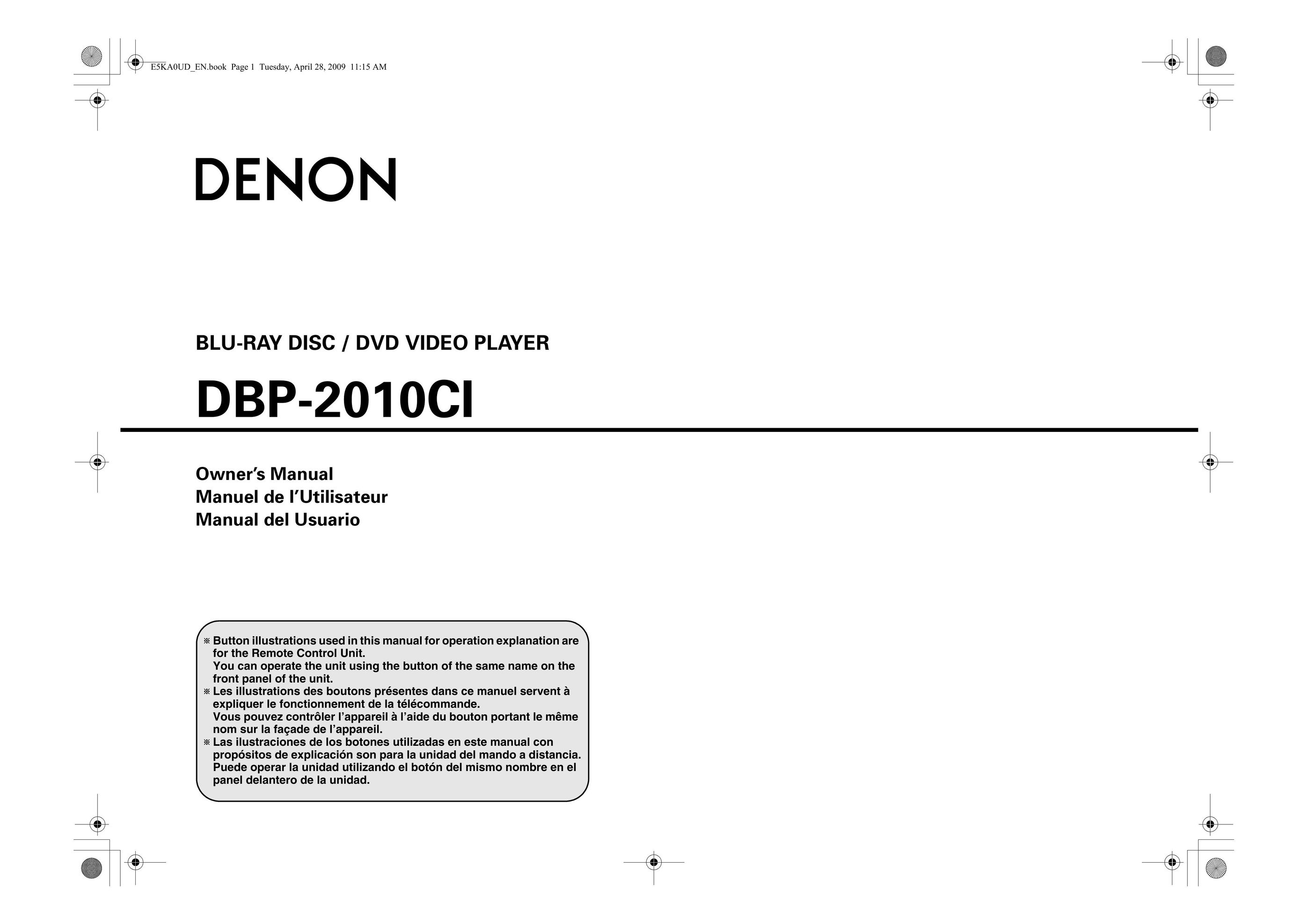 Denon DBP2010CI DVD Player User Manual
