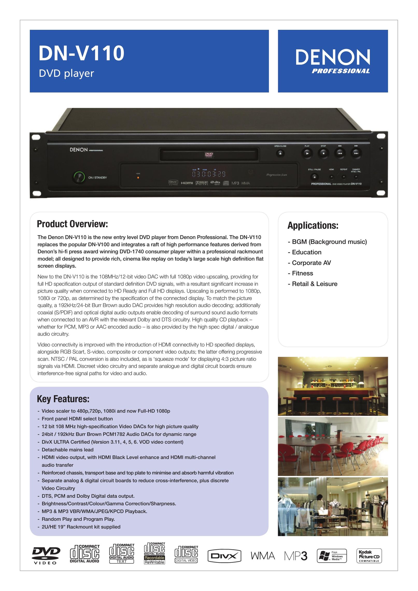 Denon DN-V110 DVD Player User Manual
