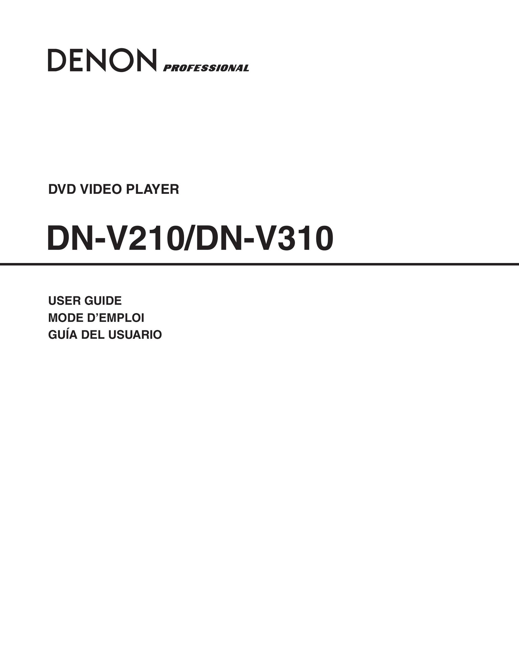 Denon DN-V210 DVD Player User Manual