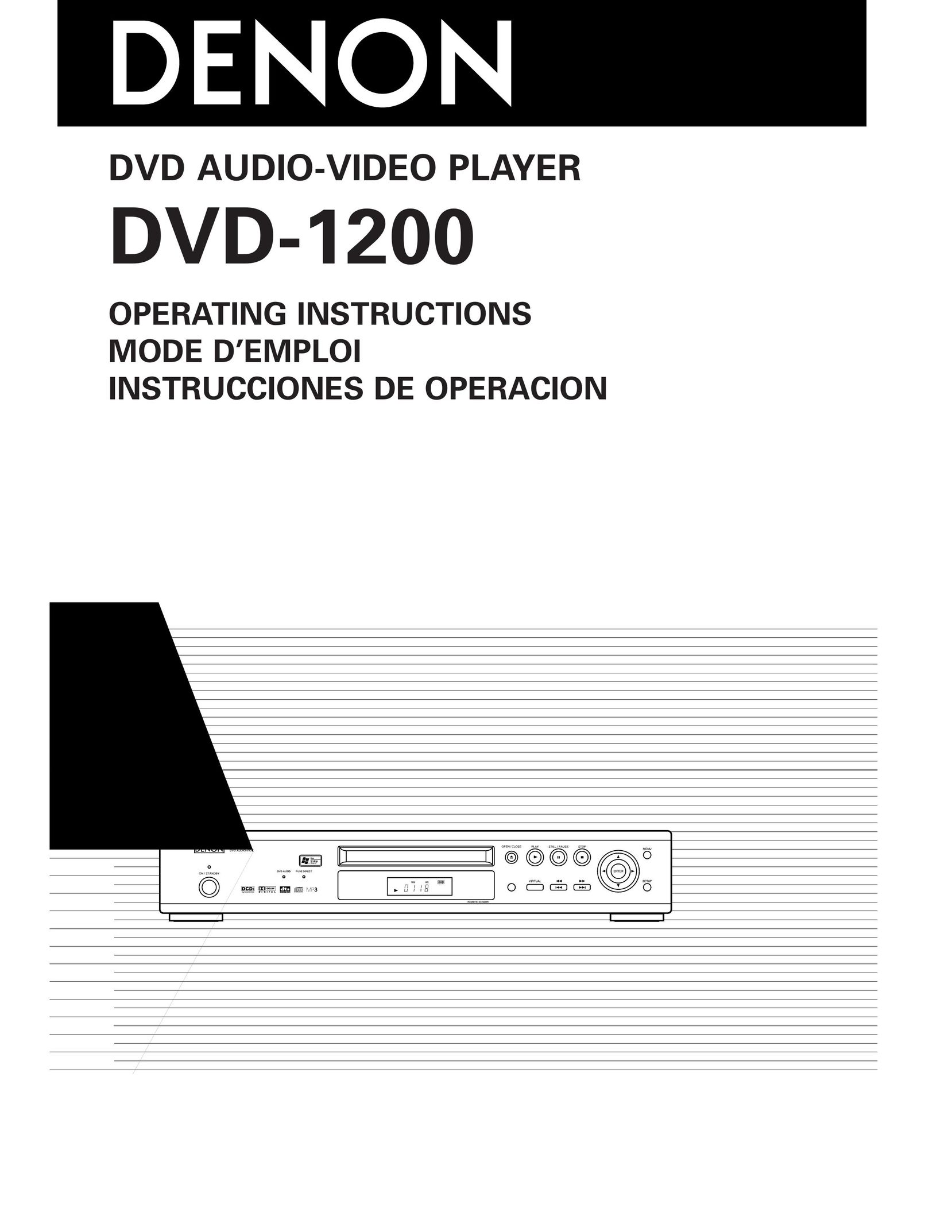 Denon DVD-1200 DVD Player User Manual