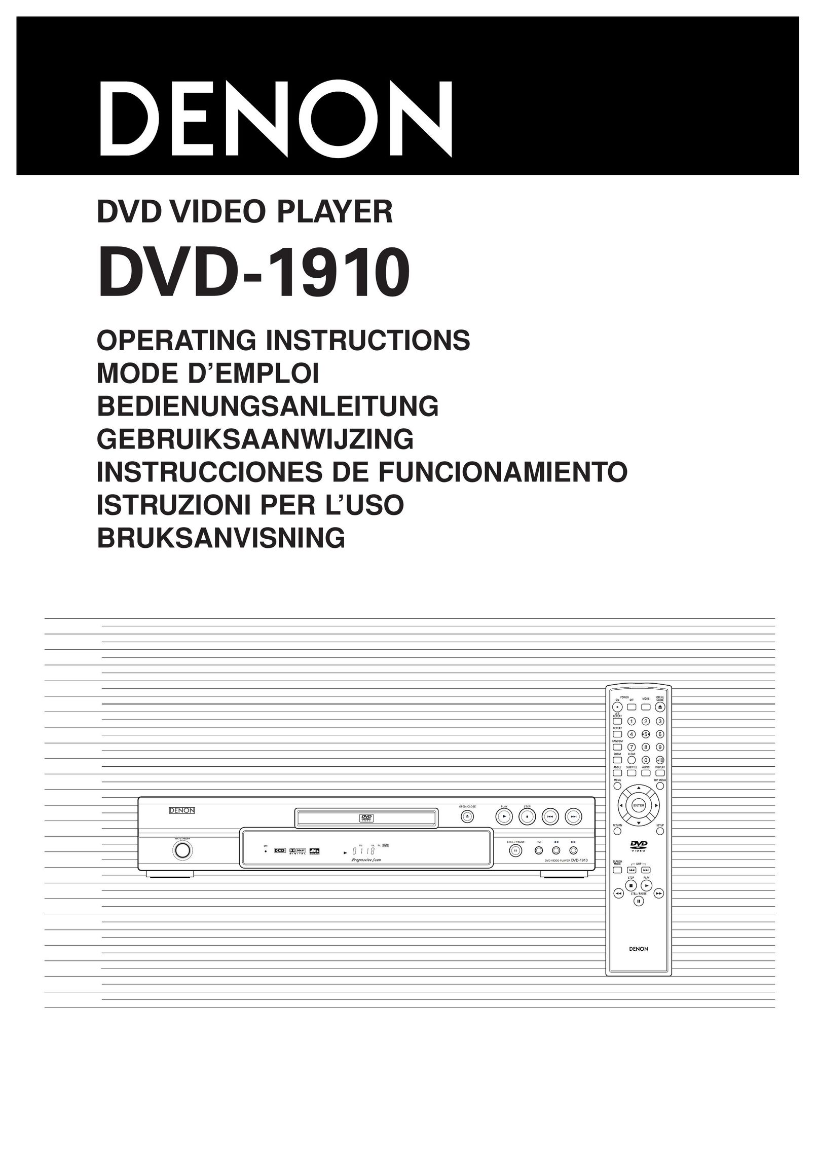 Denon DVD-1910 DVD Player User Manual