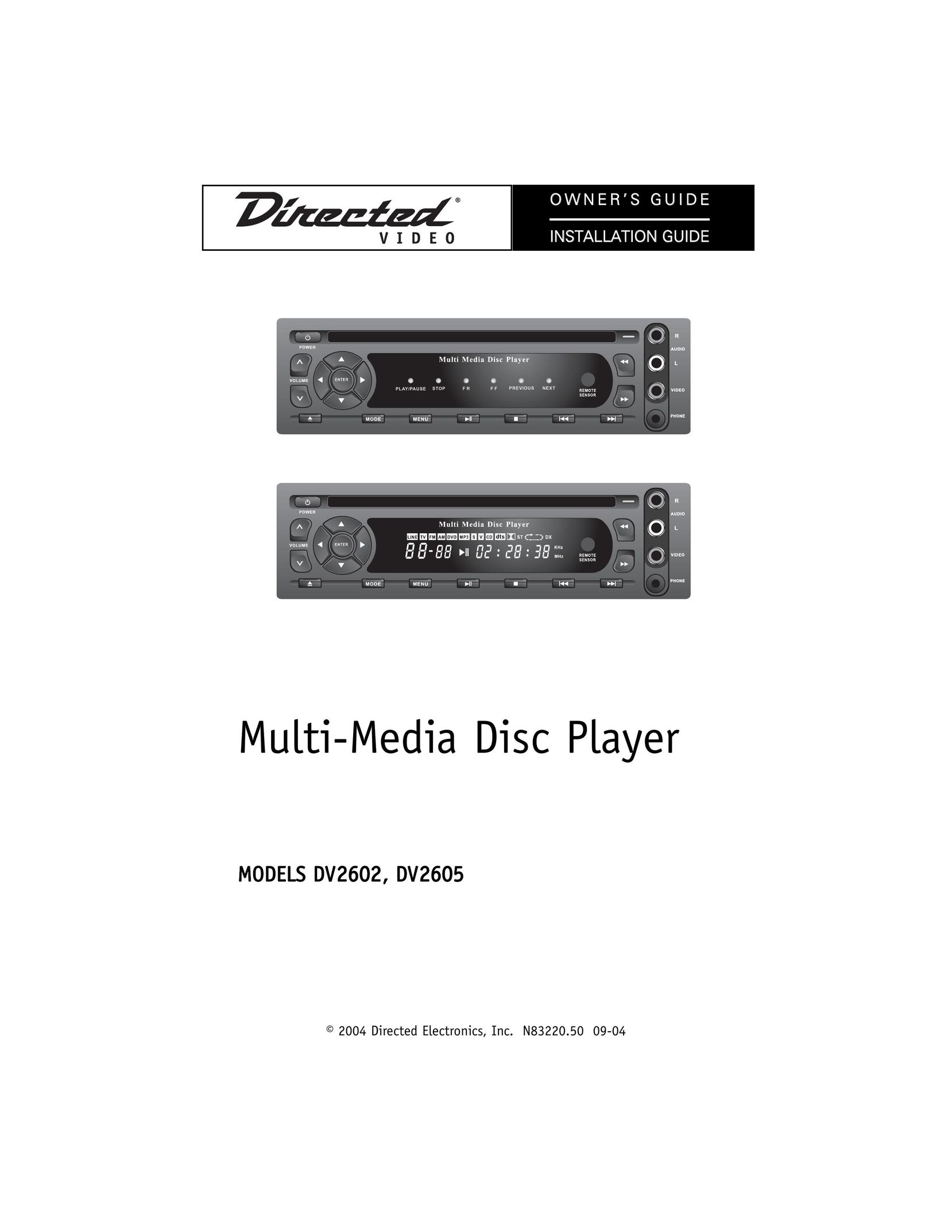 Directed Video DV2605 DVD Player User Manual