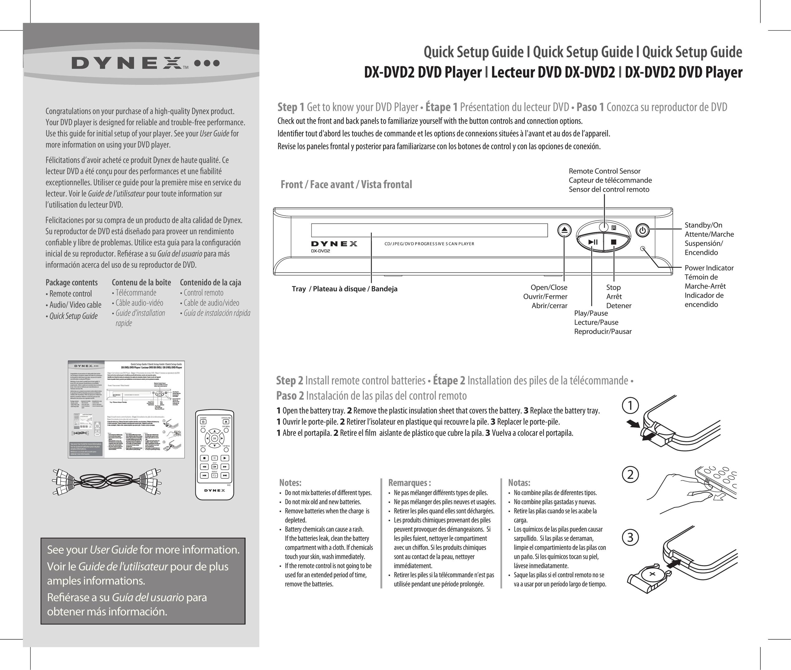 Dynex DX-DVD2 DVD Player User Manual