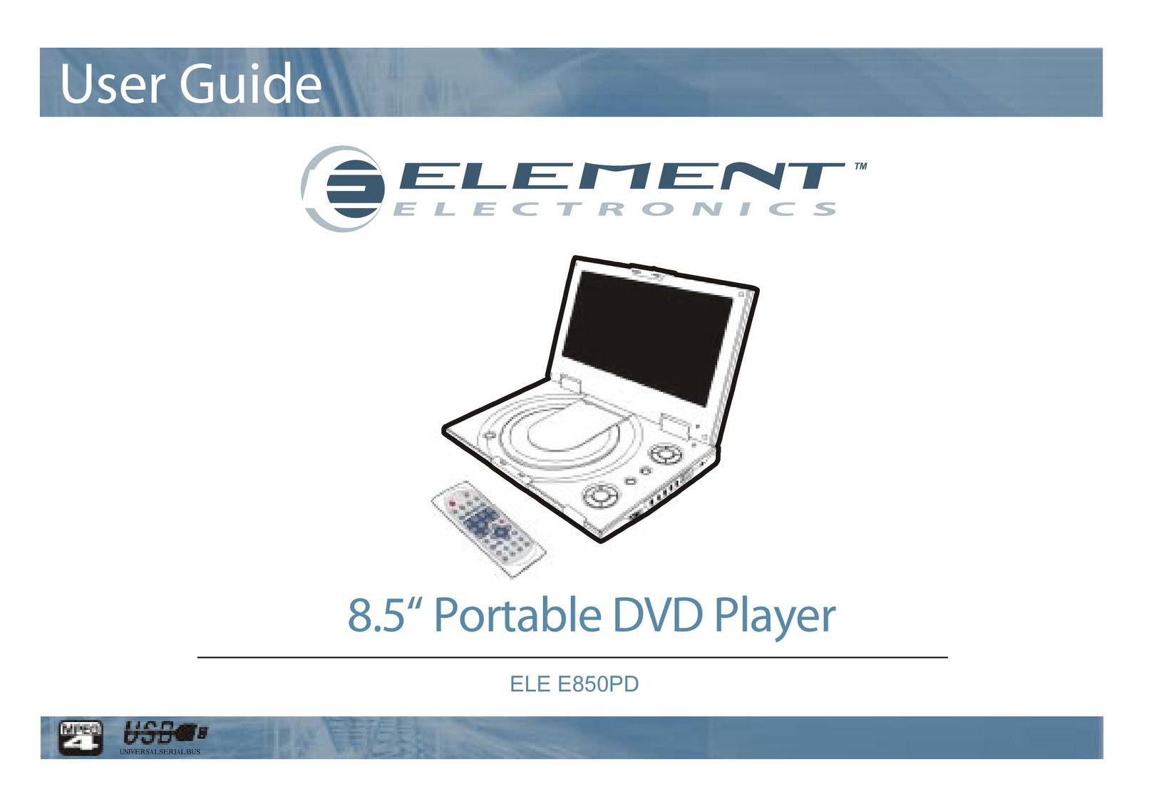 Element Electronics ELE E850PD DVD Player User Manual