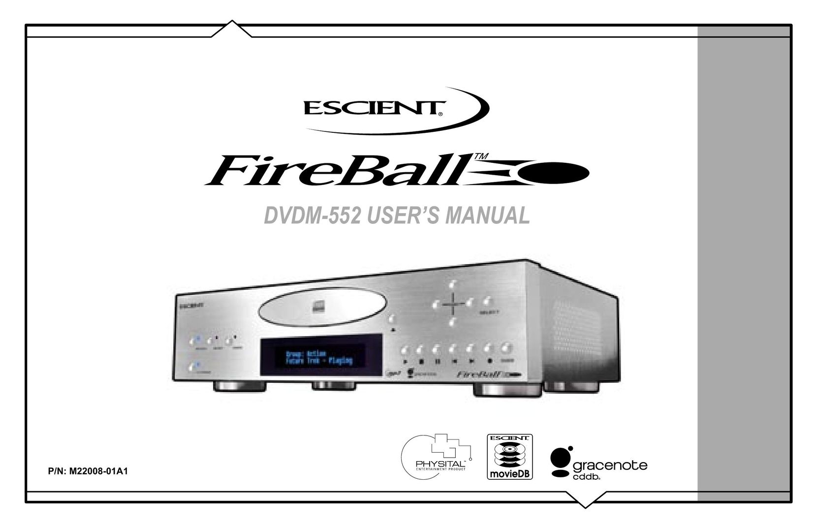 Escient DVDN-552 DVD Player User Manual