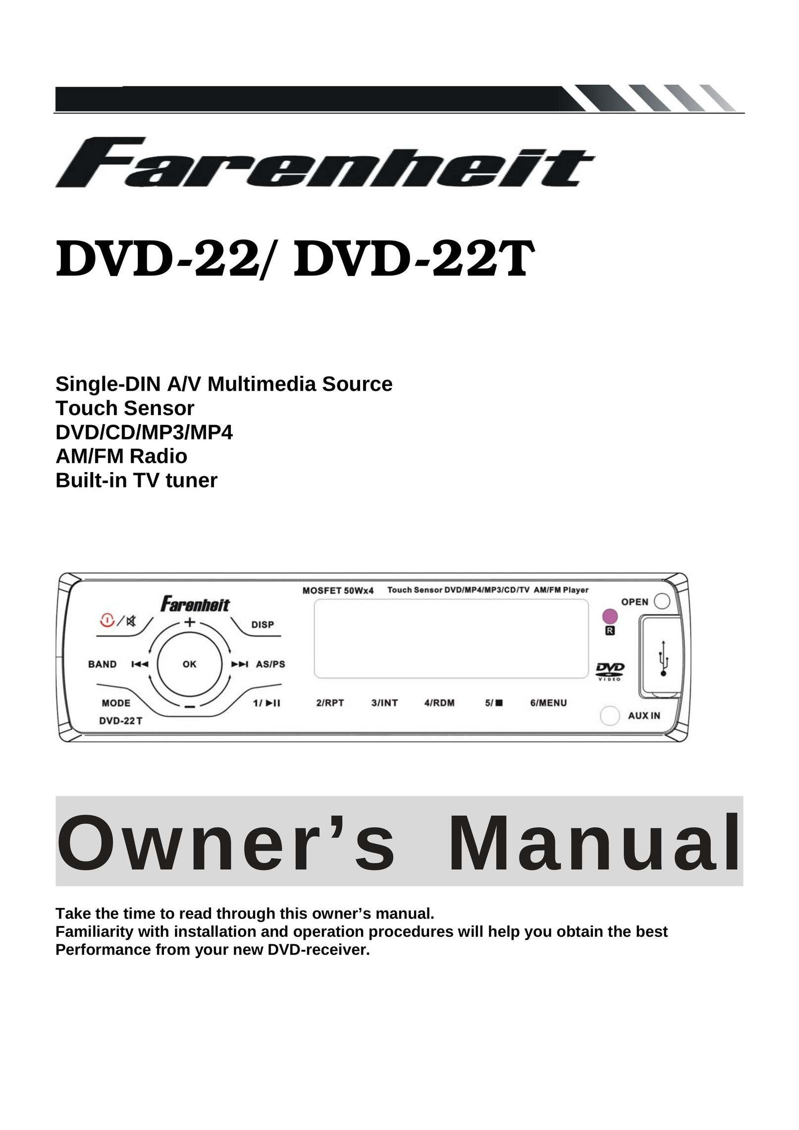 Farenheit Technologies DVD-22T DVD Player User Manual