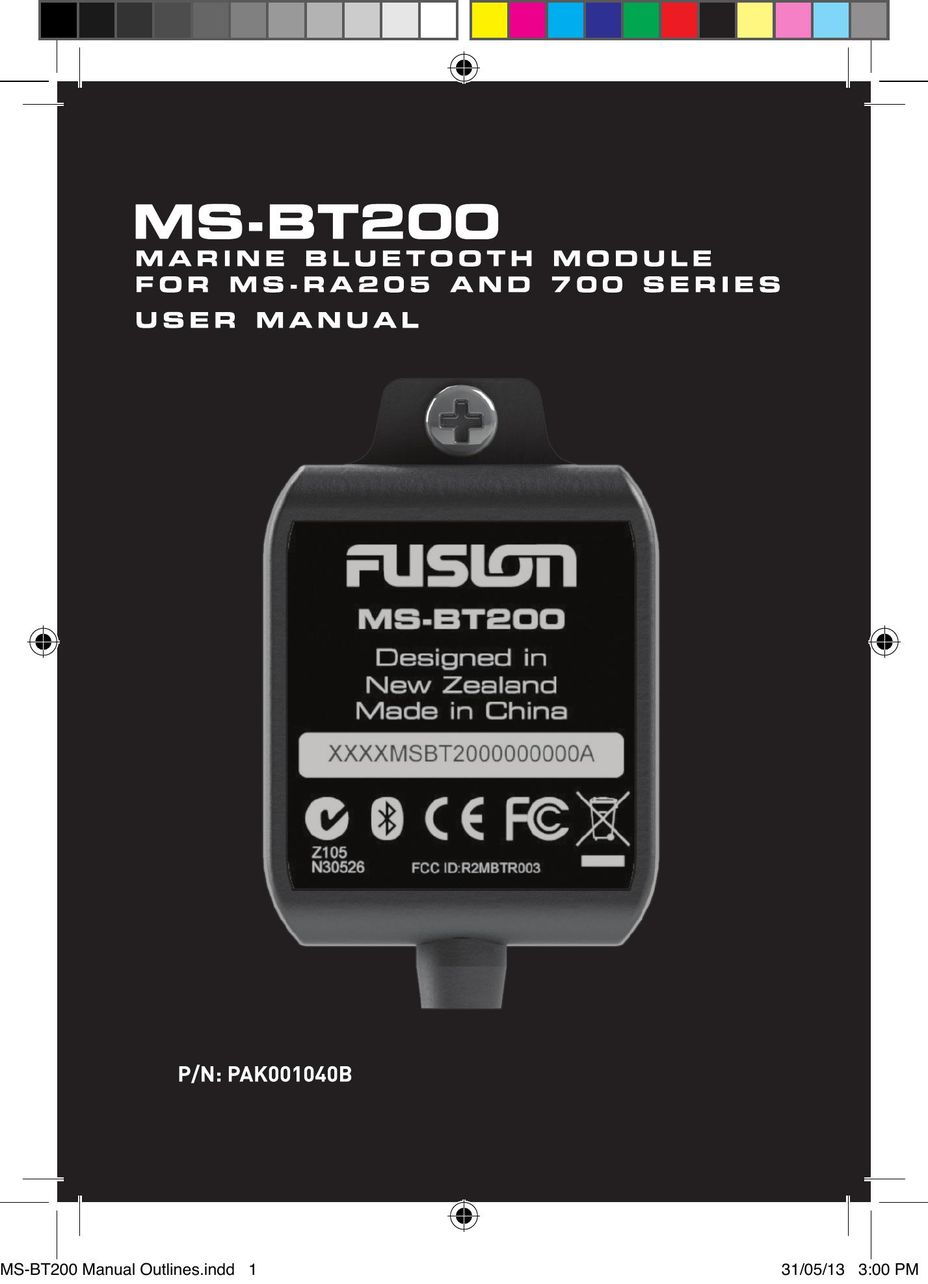 Fusion MS-RA205 DVD Player User Manual