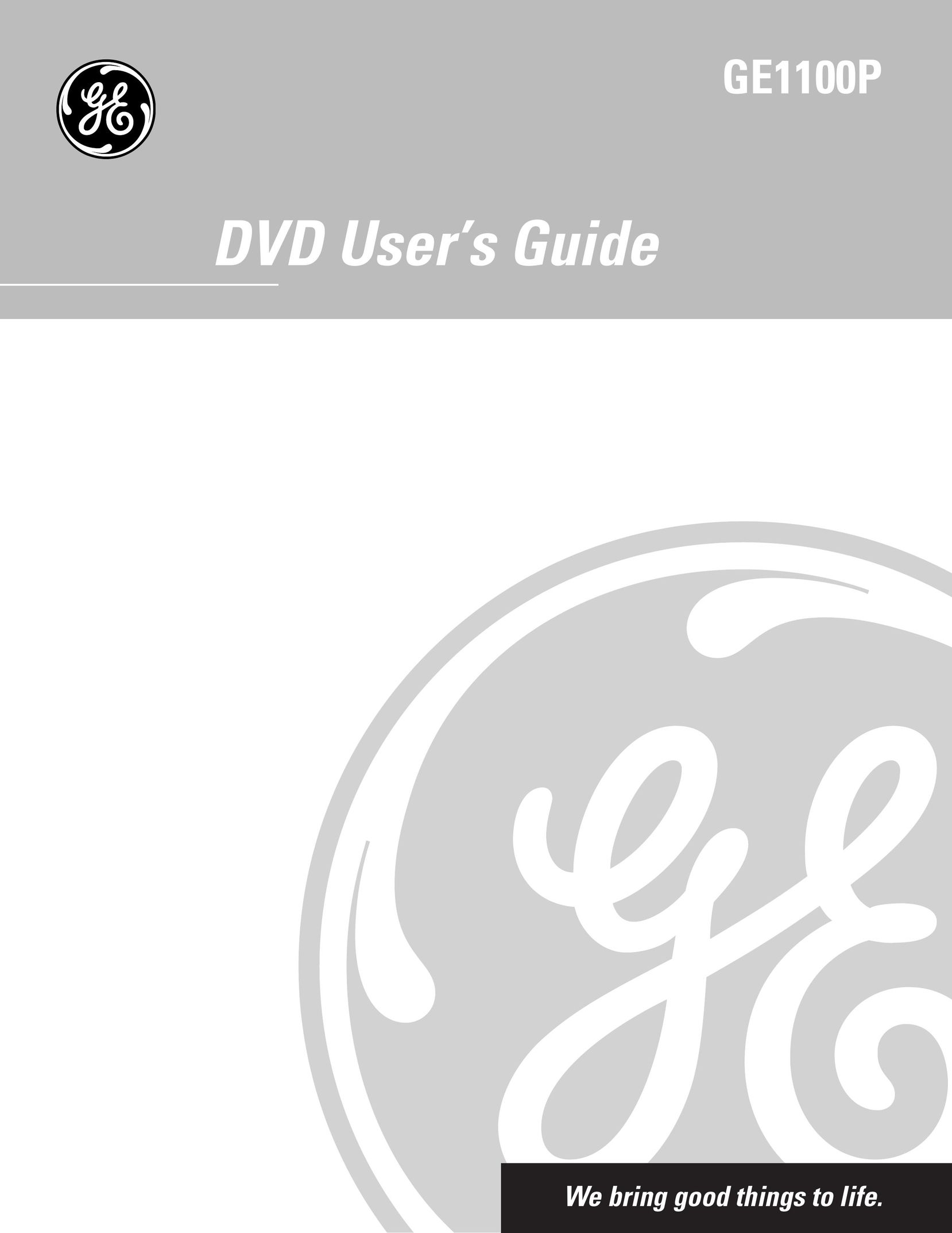 GE GE1100P DVD Player User Manual