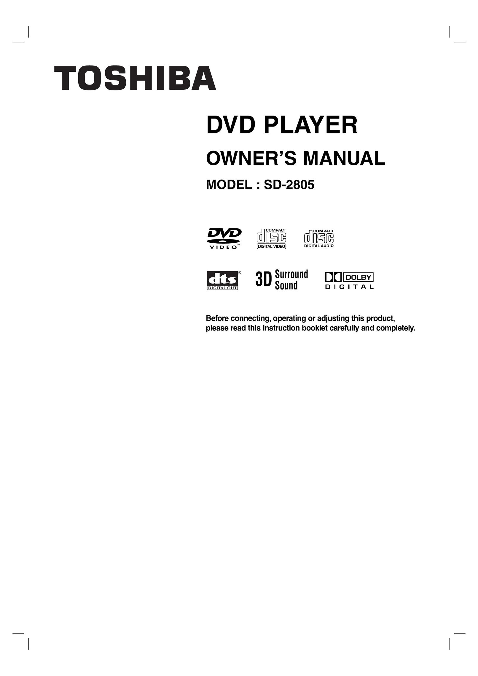 GE SD-2805 DVD Player User Manual