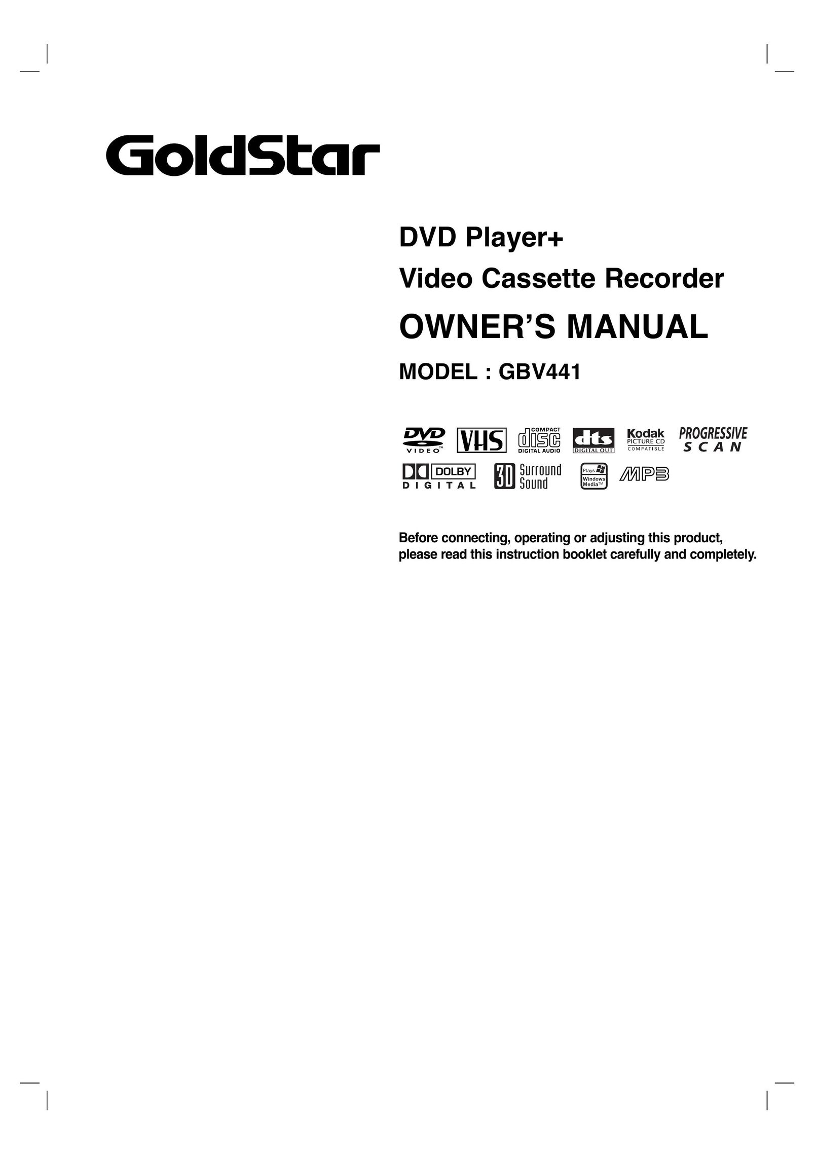Goldstar GBV441 DVD Player User Manual