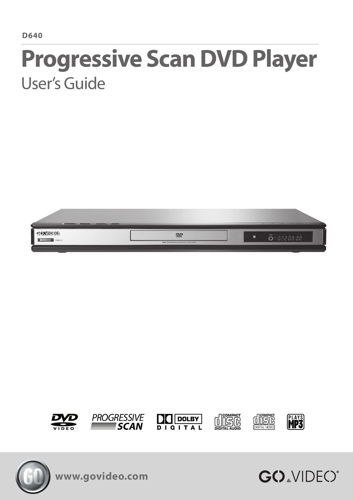 GoVideo D640 DVD Player User Manual