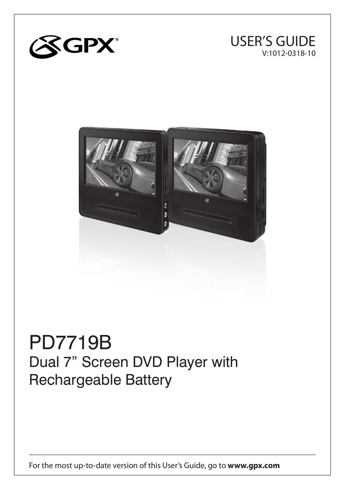 GPX PD7719B DVD Player User Manual