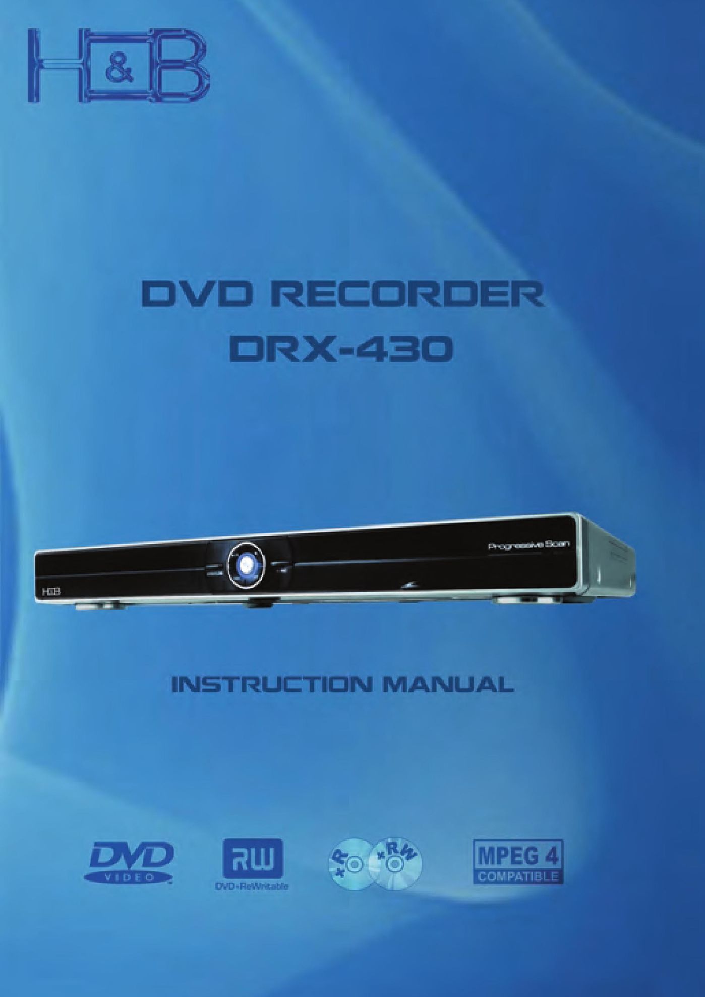H & B DRX-430 DVD Player User Manual