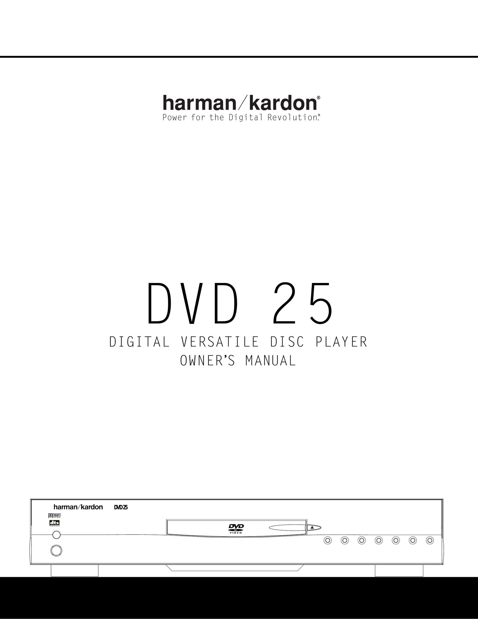 Harman-Kardon DVD 25 DVD Player User Manual