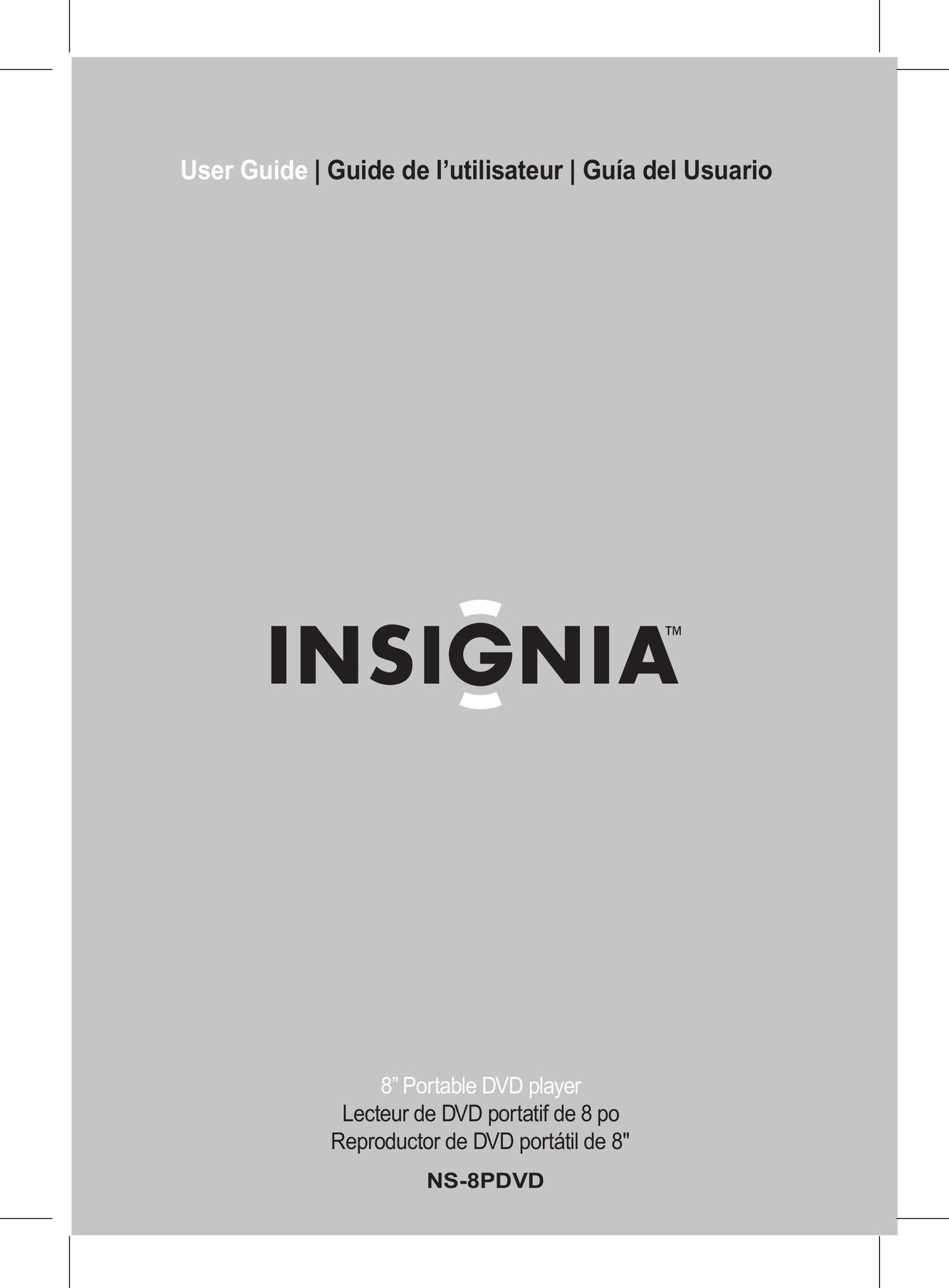 Insignia NS-8PDVD DVD Player User Manual