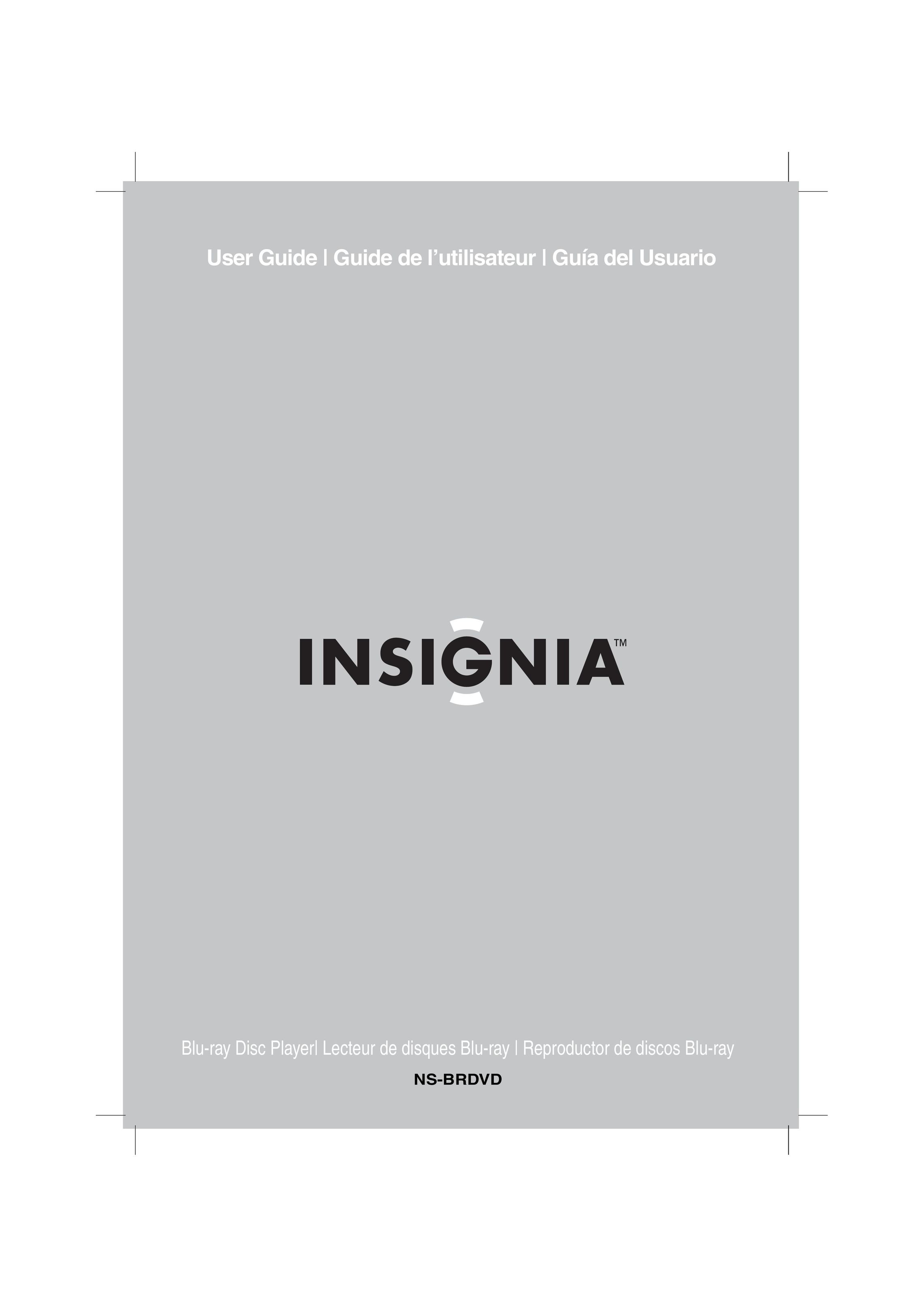 Insignia NS-BRDVD DVD Player User Manual