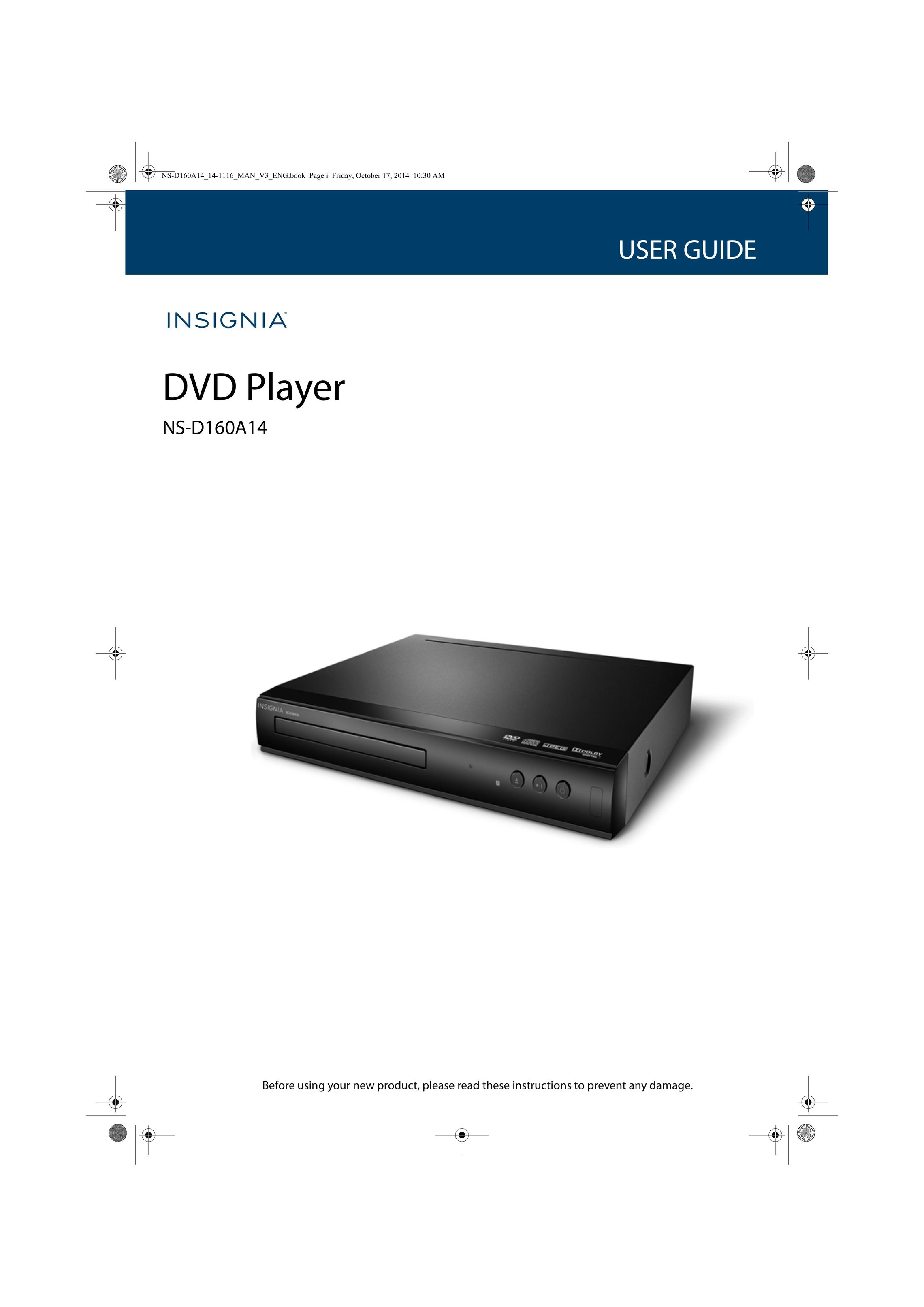 Insignia NS-D160A14 DVD Player User Manual