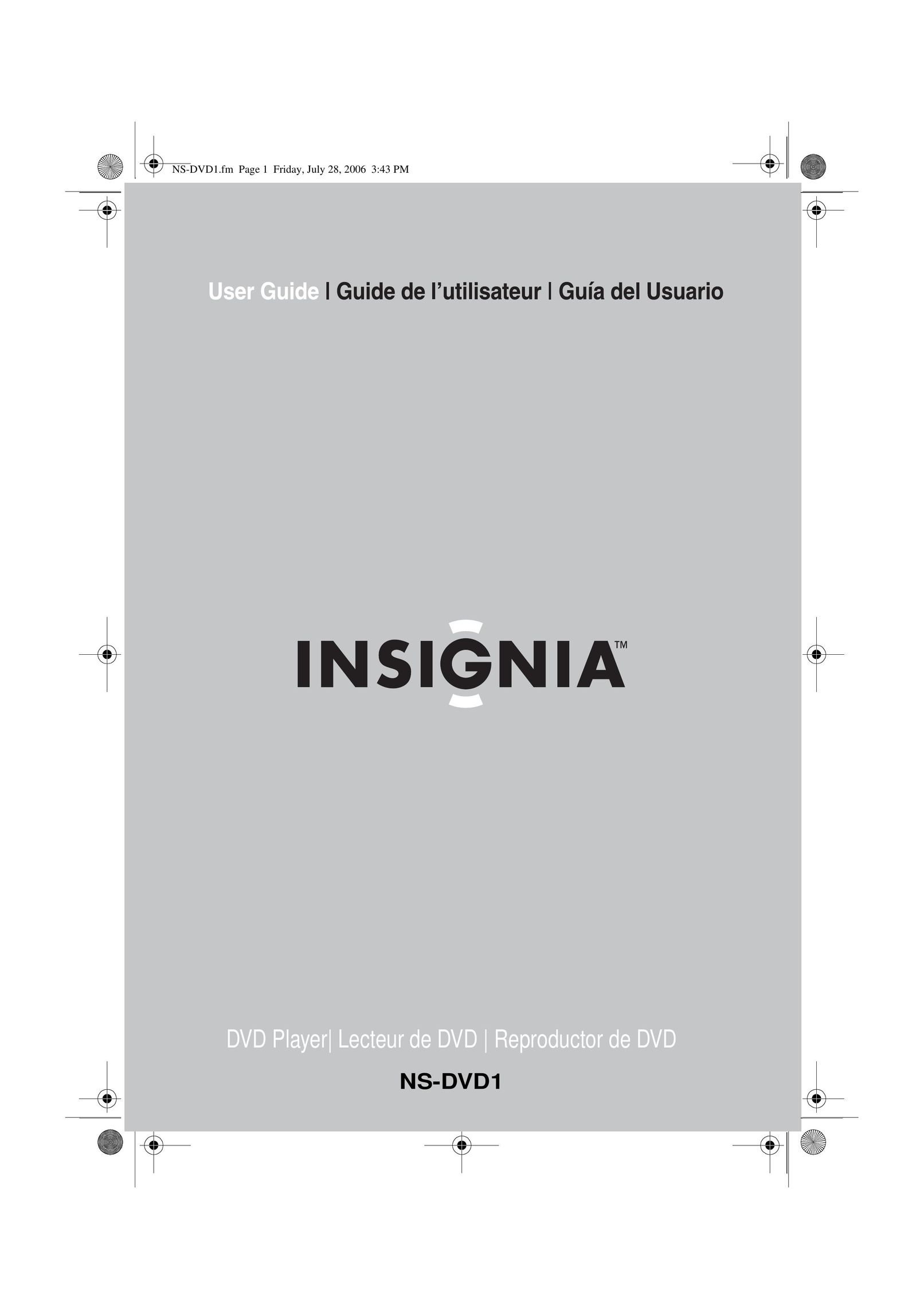 Insignia NS-DVD1 DVD Player User Manual