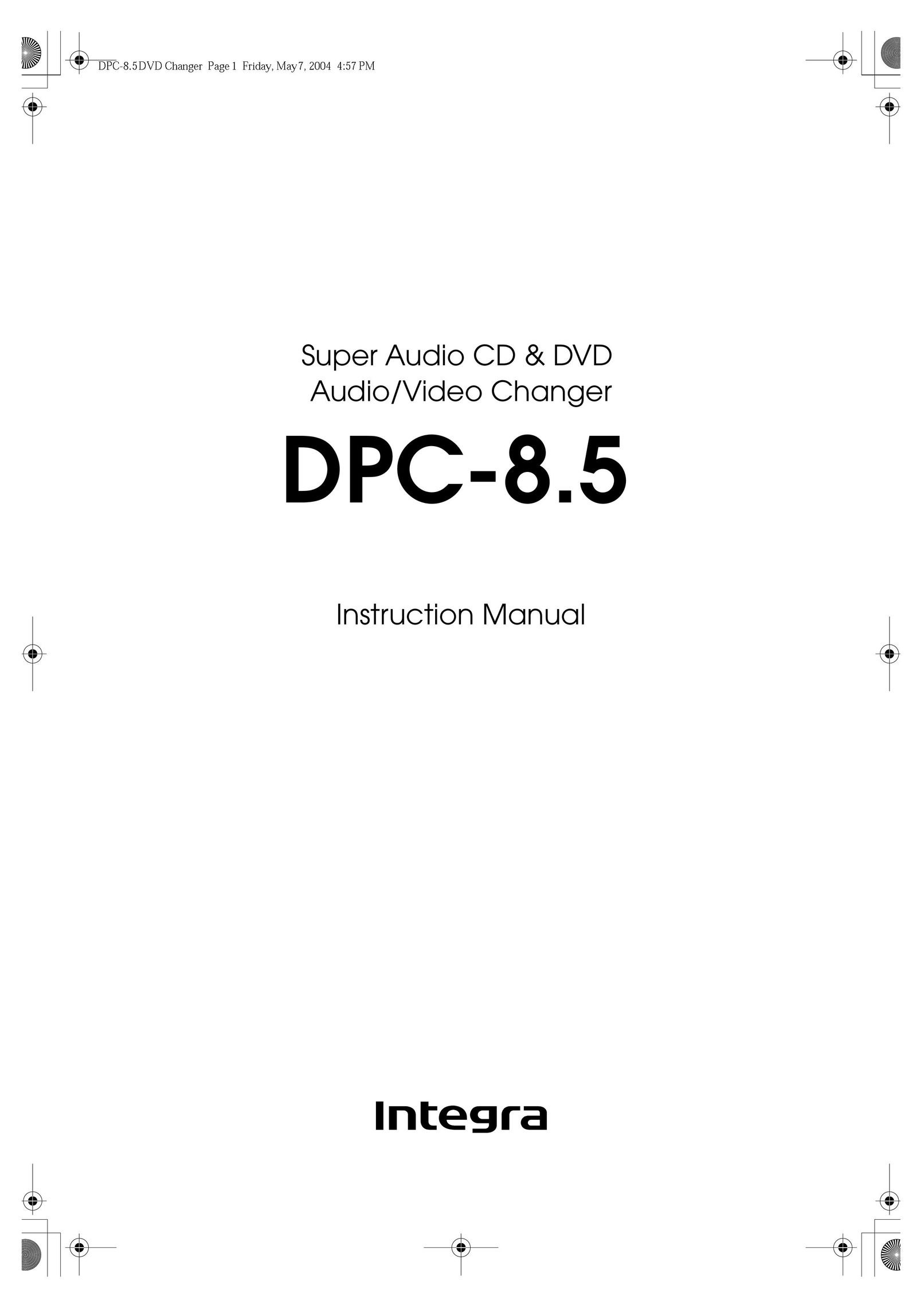Integra DPC-8.5 DVD Player User Manual