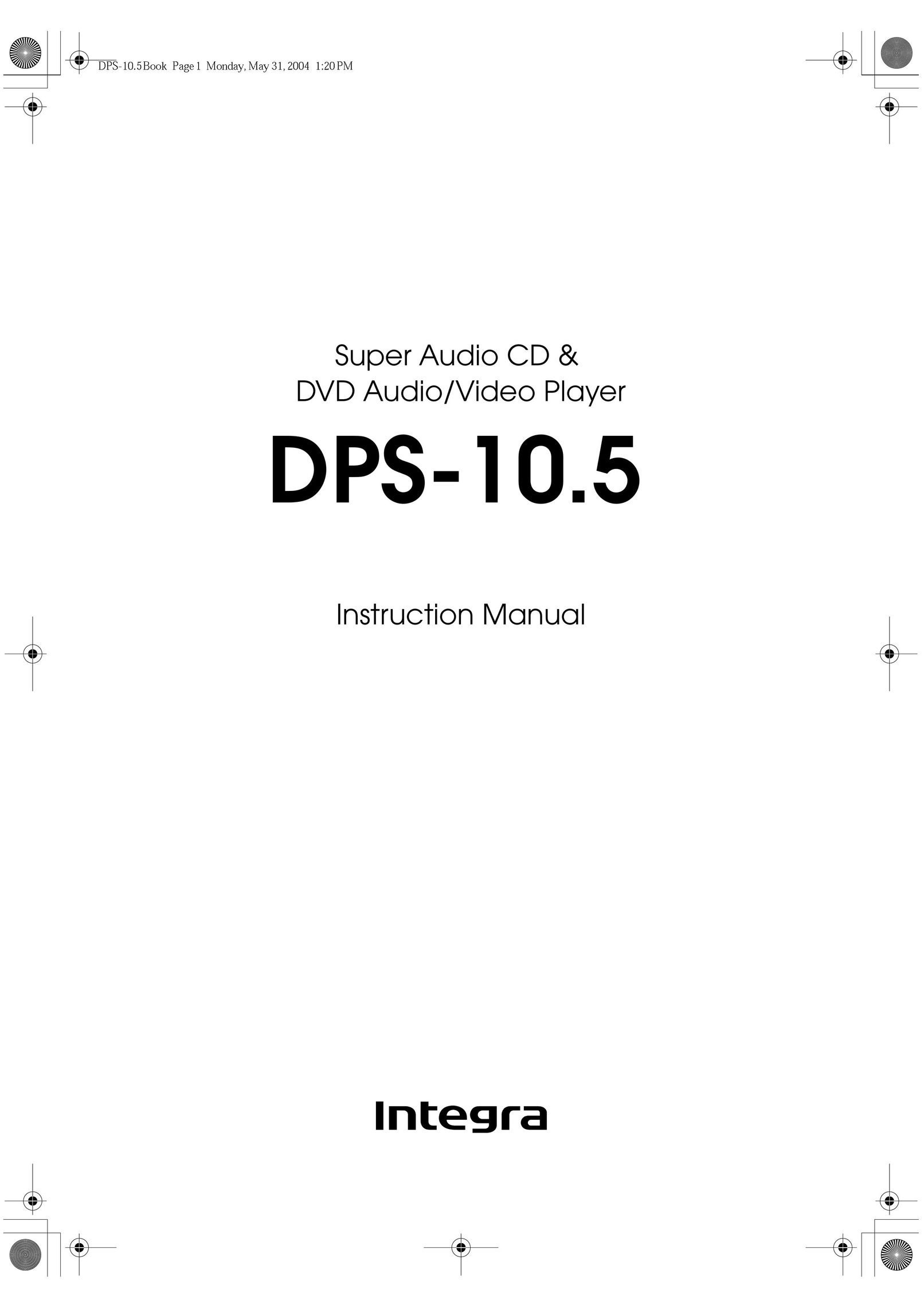 Integra DPS-10.5 DVD Player User Manual