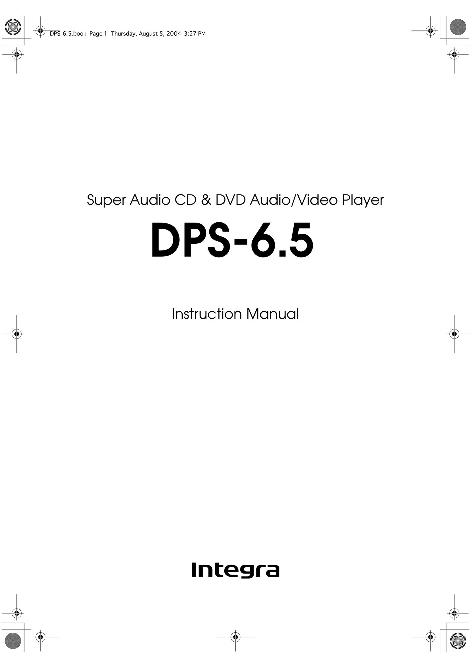 Integra DPS-6.5 DVD Player User Manual
