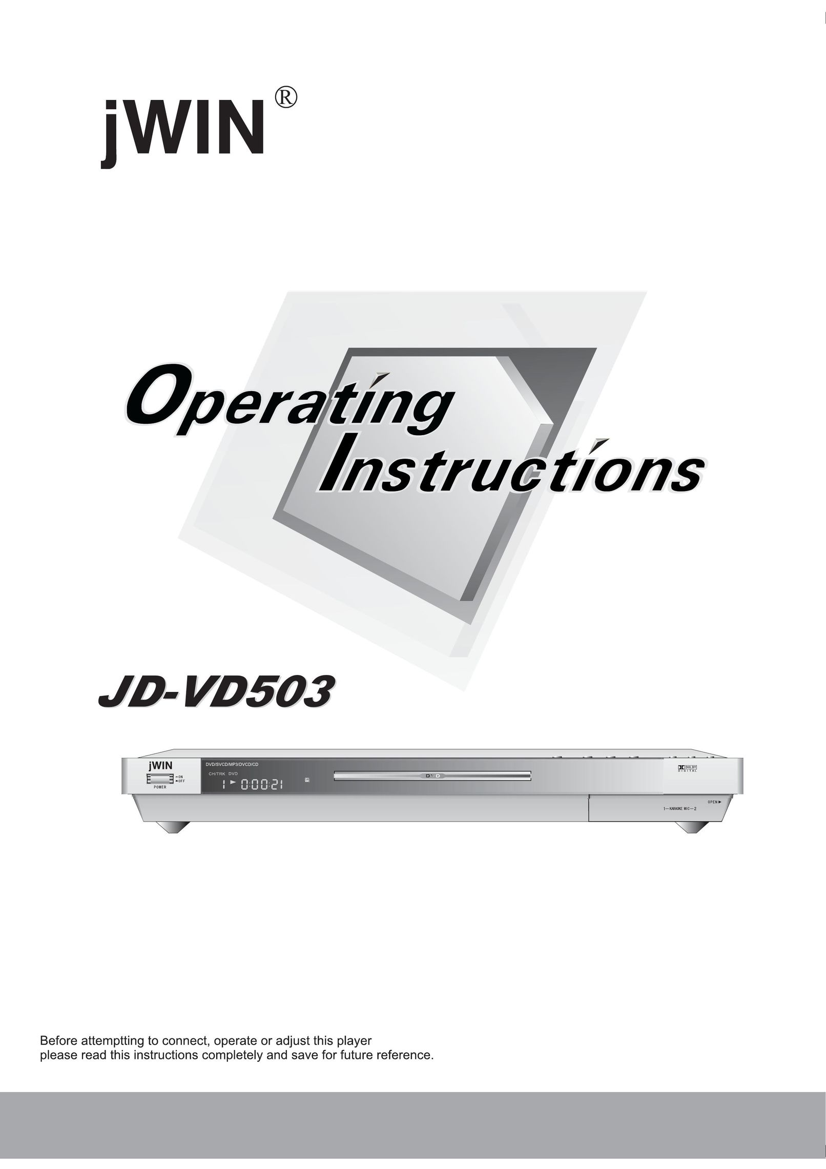 Jwin JD-VD503 DVD Player User Manual