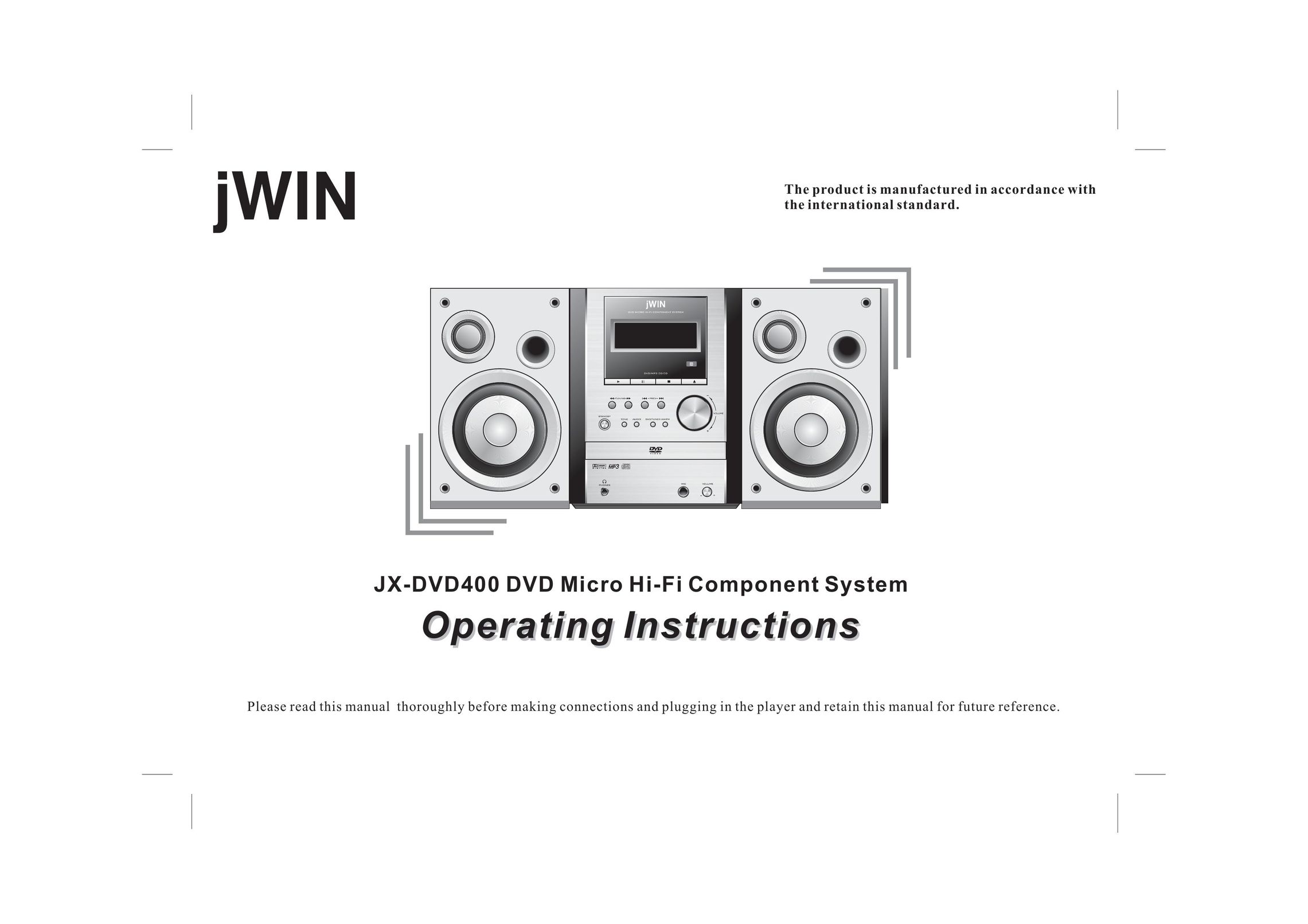 Jwin JX-DVD400 DVD Player User Manual