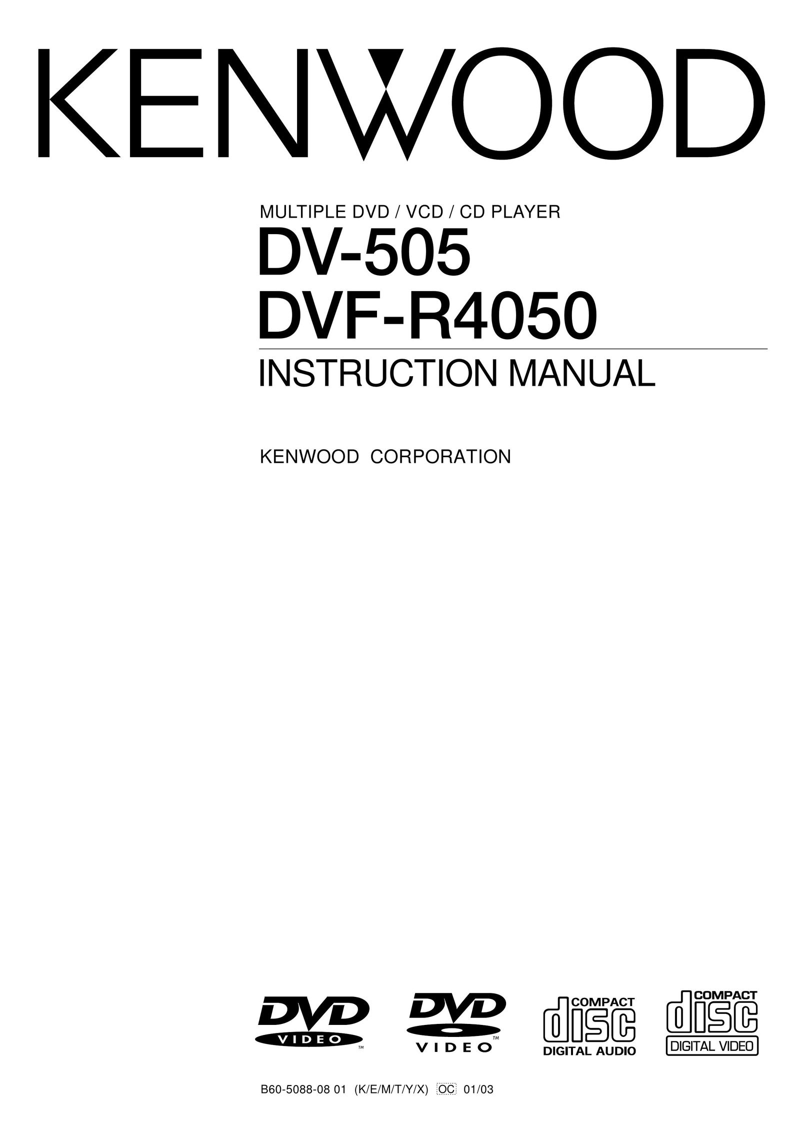Kenwood DV-505 DVD Player User Manual