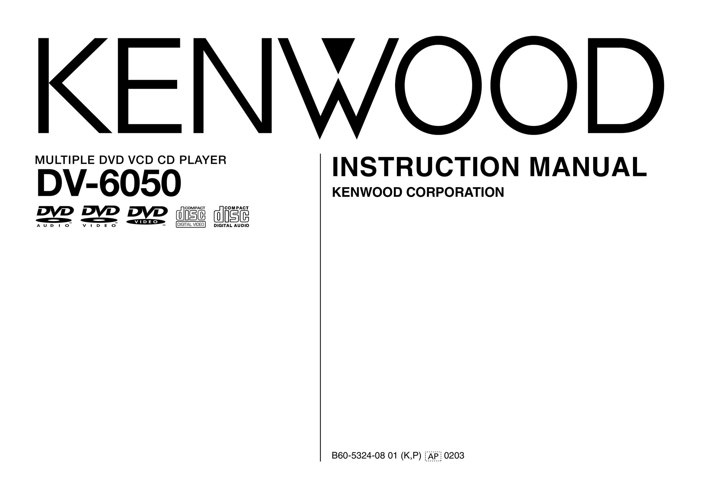 Kenwood DV-6050 DVD Player User Manual